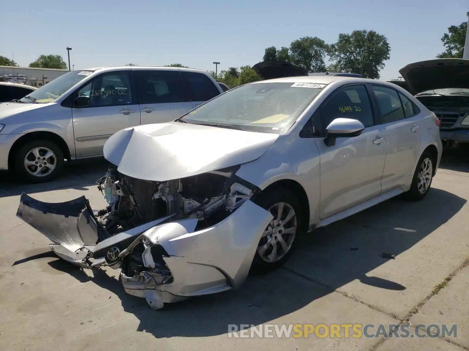 2 Photograph of a damaged car JTDEPRAE7LJ012919 TOYOTA COROLLA 2020