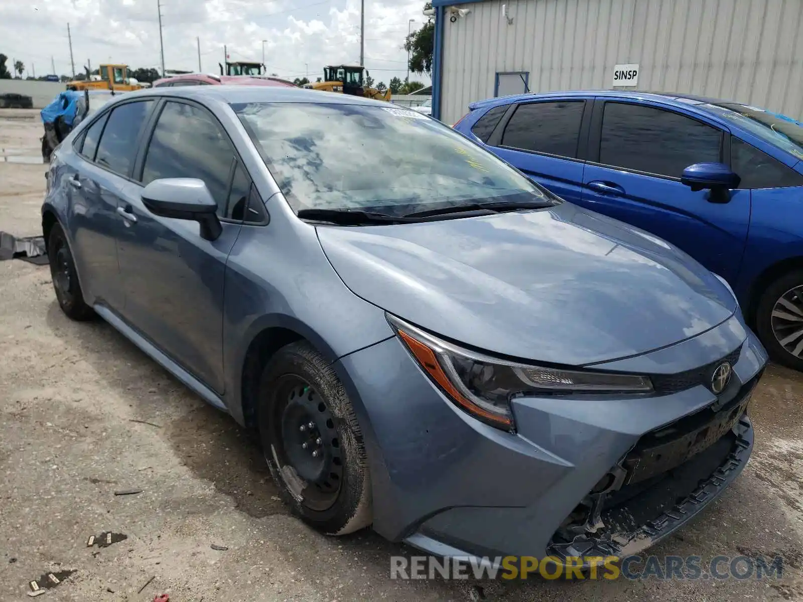 1 Photograph of a damaged car JTDEPRAE7LJ013603 TOYOTA COROLLA 2020