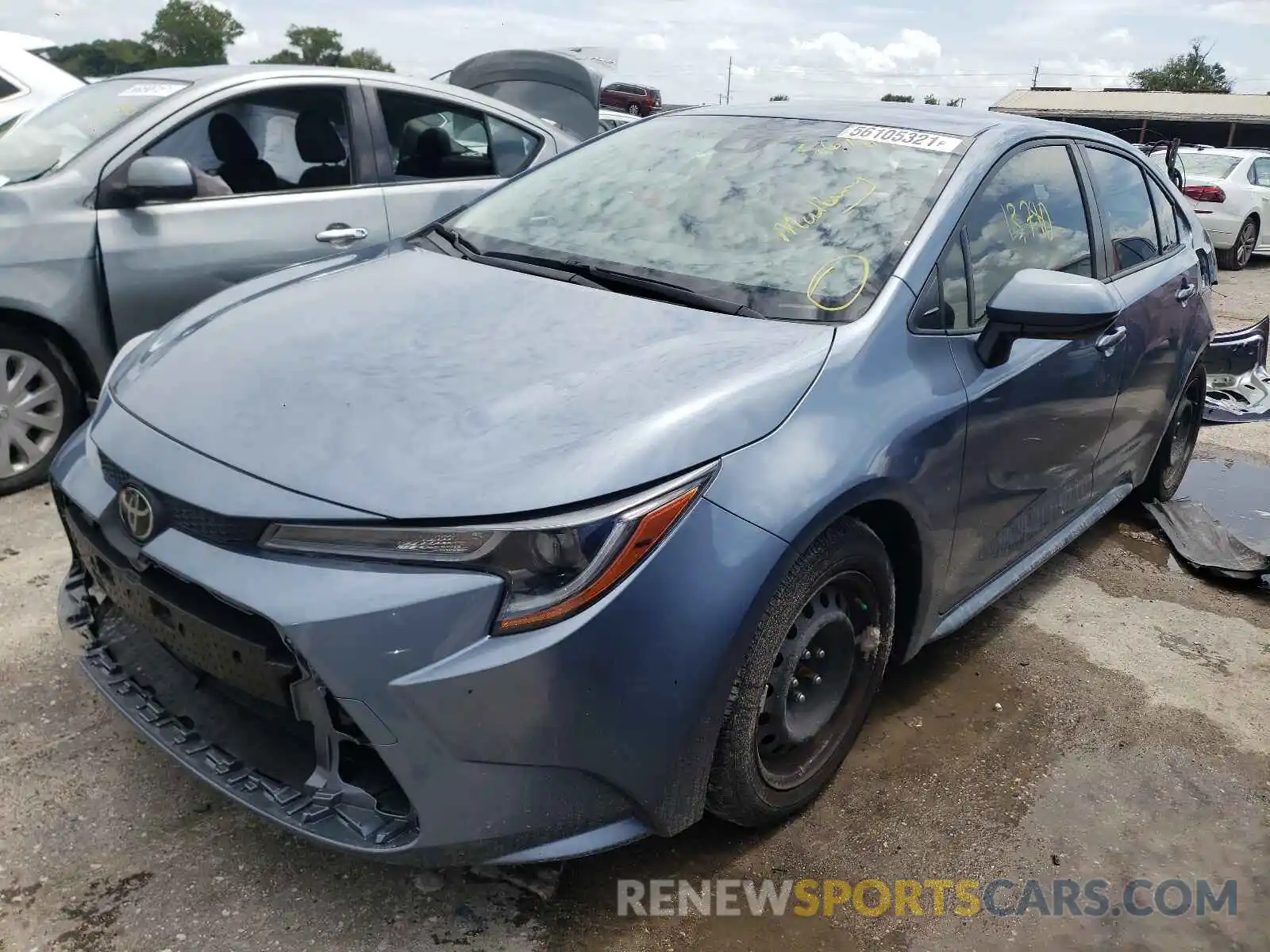 2 Photograph of a damaged car JTDEPRAE7LJ013603 TOYOTA COROLLA 2020