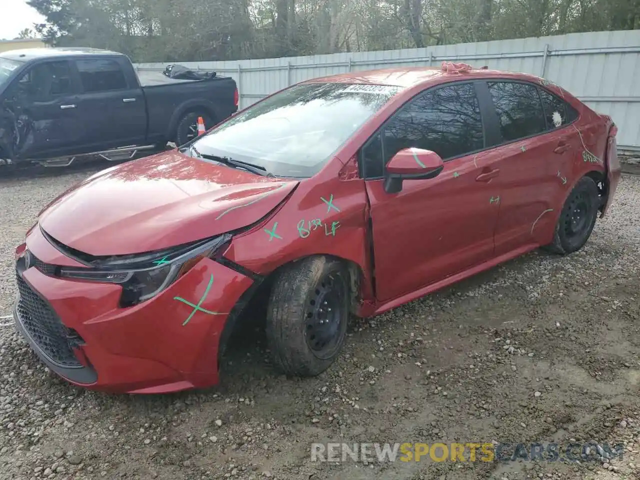 1 Photograph of a damaged car JTDEPRAE7LJ016498 TOYOTA COROLLA 2020