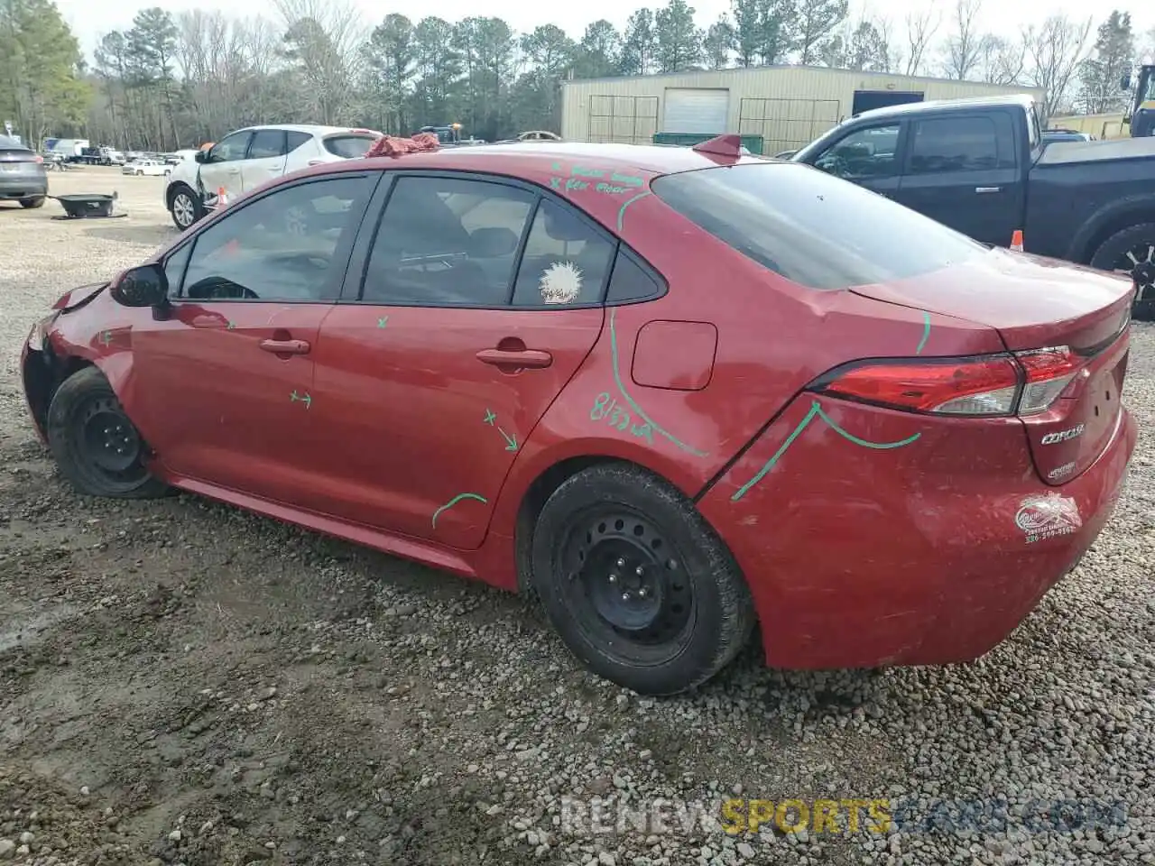 2 Photograph of a damaged car JTDEPRAE7LJ016498 TOYOTA COROLLA 2020