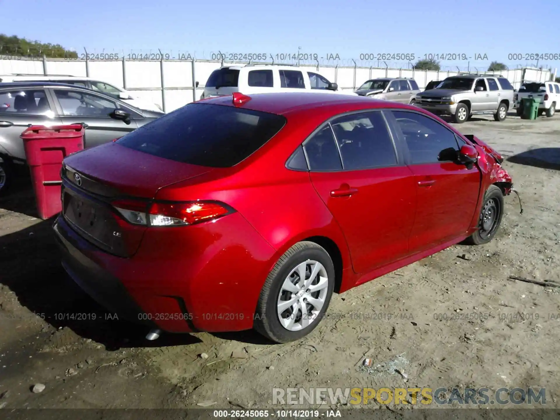 4 Photograph of a damaged car JTDEPRAE7LJ017179 TOYOTA COROLLA 2020