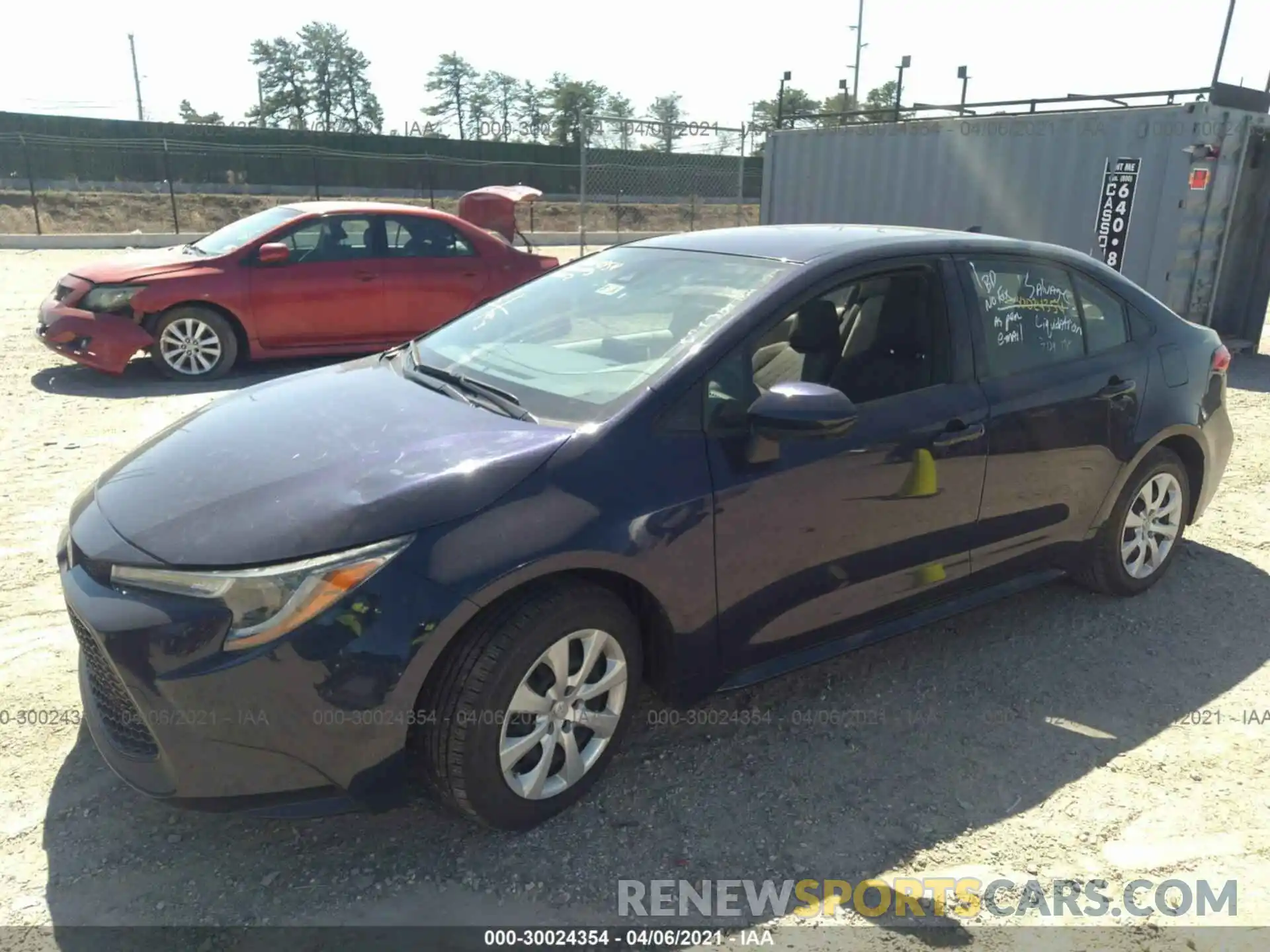 2 Photograph of a damaged car JTDEPRAE7LJ017571 TOYOTA COROLLA 2020