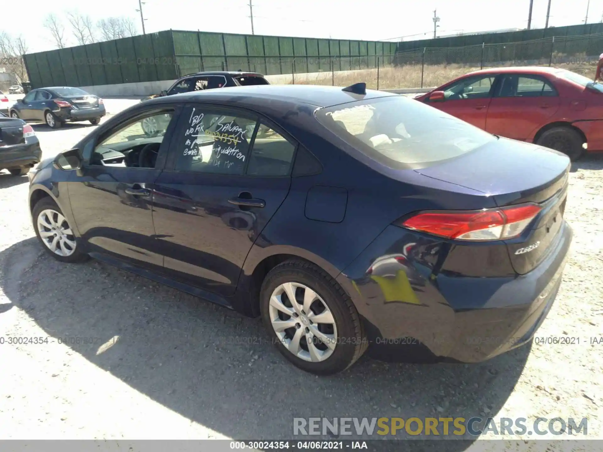 3 Photograph of a damaged car JTDEPRAE7LJ017571 TOYOTA COROLLA 2020