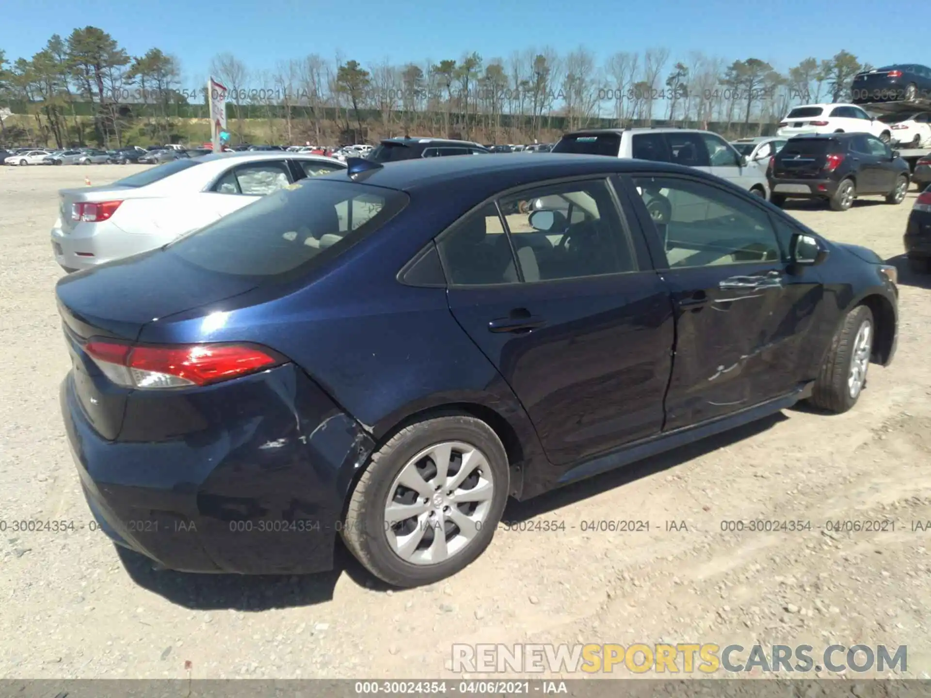 4 Photograph of a damaged car JTDEPRAE7LJ017571 TOYOTA COROLLA 2020