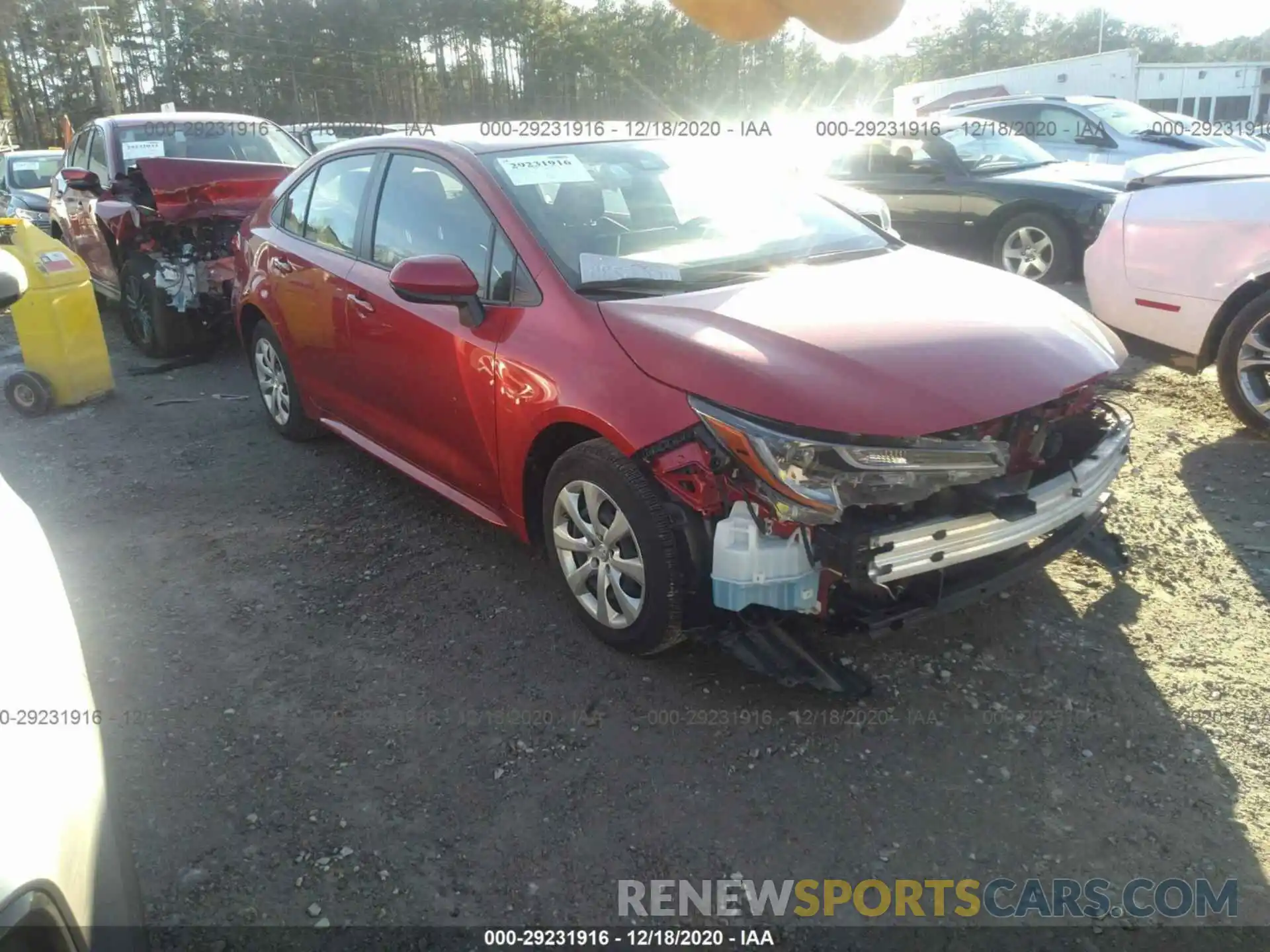 1 Photograph of a damaged car JTDEPRAE7LJ017702 TOYOTA COROLLA 2020