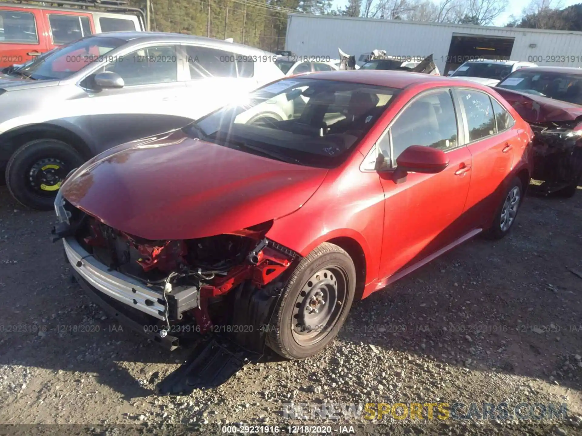 2 Photograph of a damaged car JTDEPRAE7LJ017702 TOYOTA COROLLA 2020