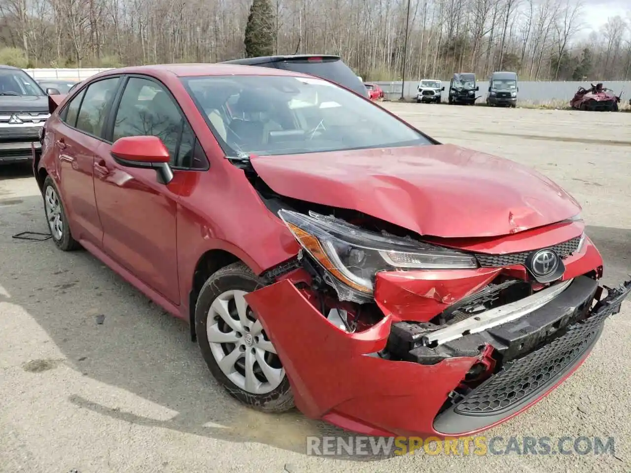 1 Photograph of a damaged car JTDEPRAE7LJ017862 TOYOTA COROLLA 2020