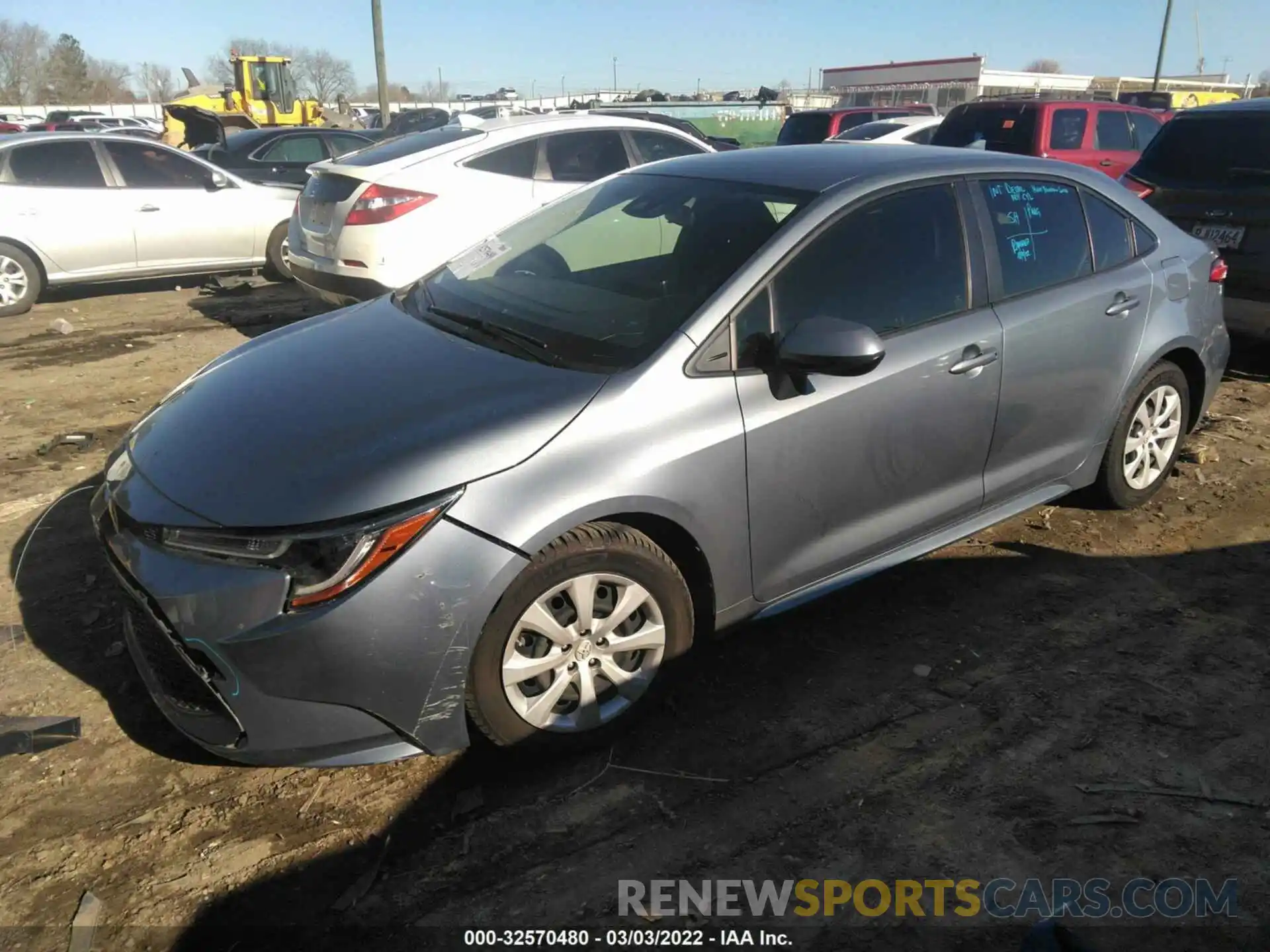 2 Photograph of a damaged car JTDEPRAE7LJ019093 TOYOTA COROLLA 2020