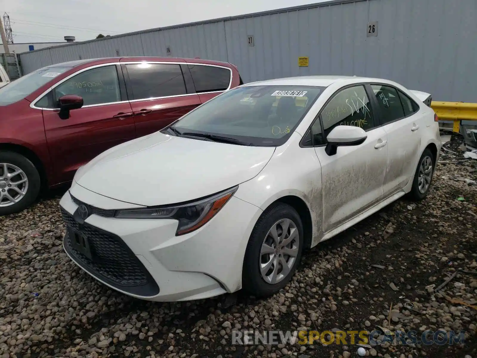 2 Photograph of a damaged car JTDEPRAE7LJ019207 TOYOTA COROLLA 2020