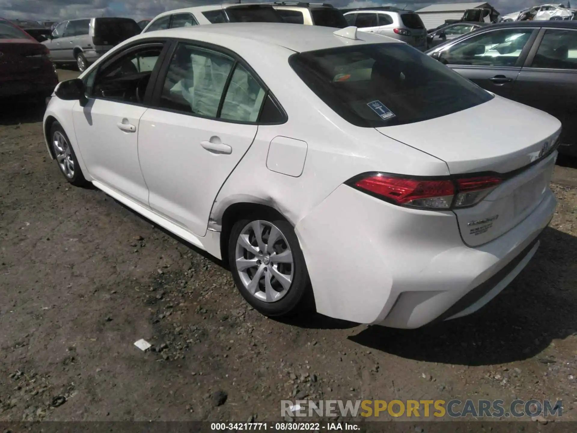 3 Photograph of a damaged car JTDEPRAE7LJ020213 TOYOTA COROLLA 2020