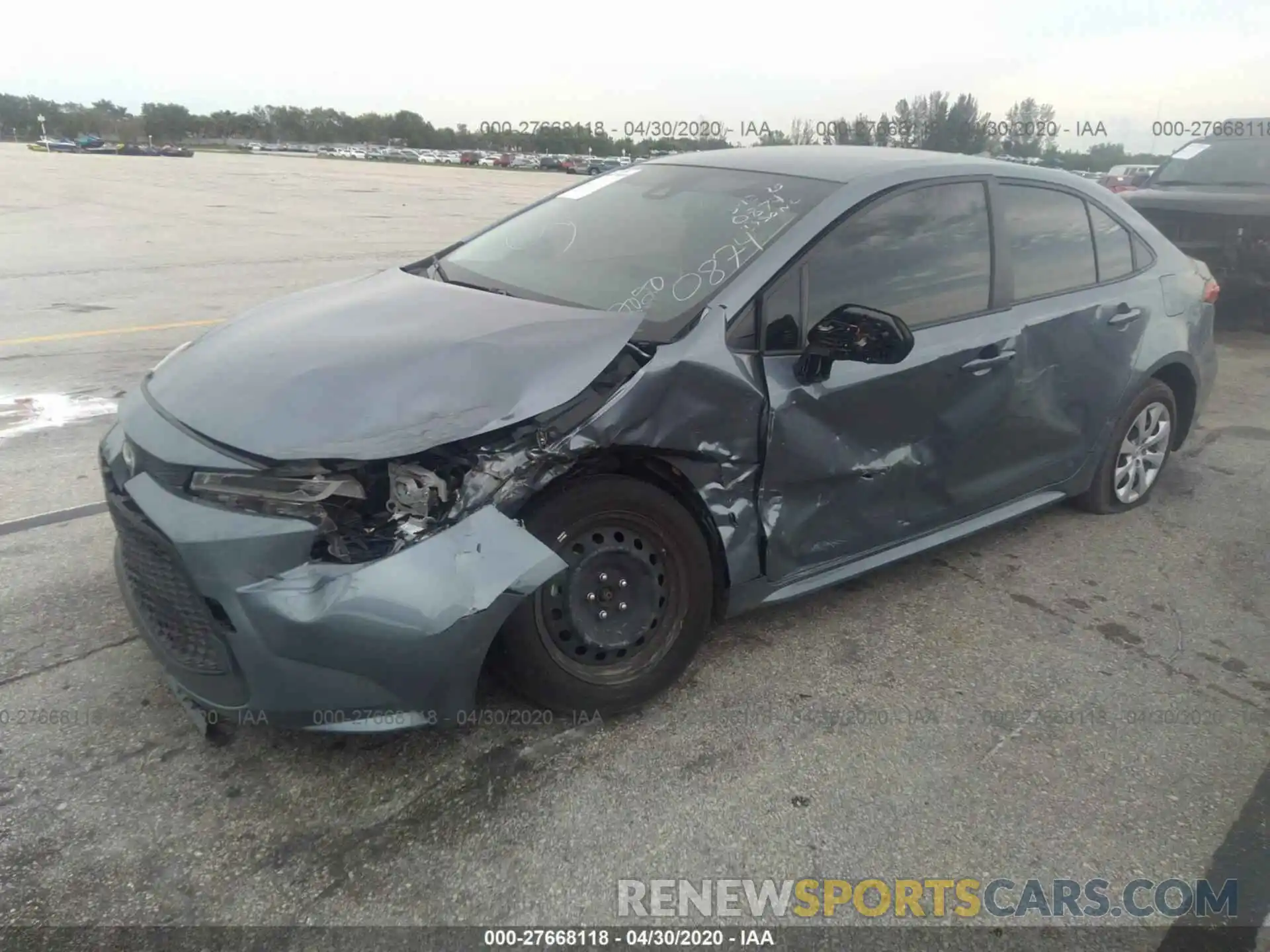 2 Фотография поврежденного автомобиля JTDEPRAE7LJ020874 TOYOTA COROLLA 2020