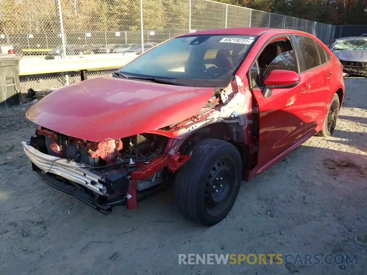 2 Photograph of a damaged car JTDEPRAE7LJ020969 TOYOTA COROLLA 2020