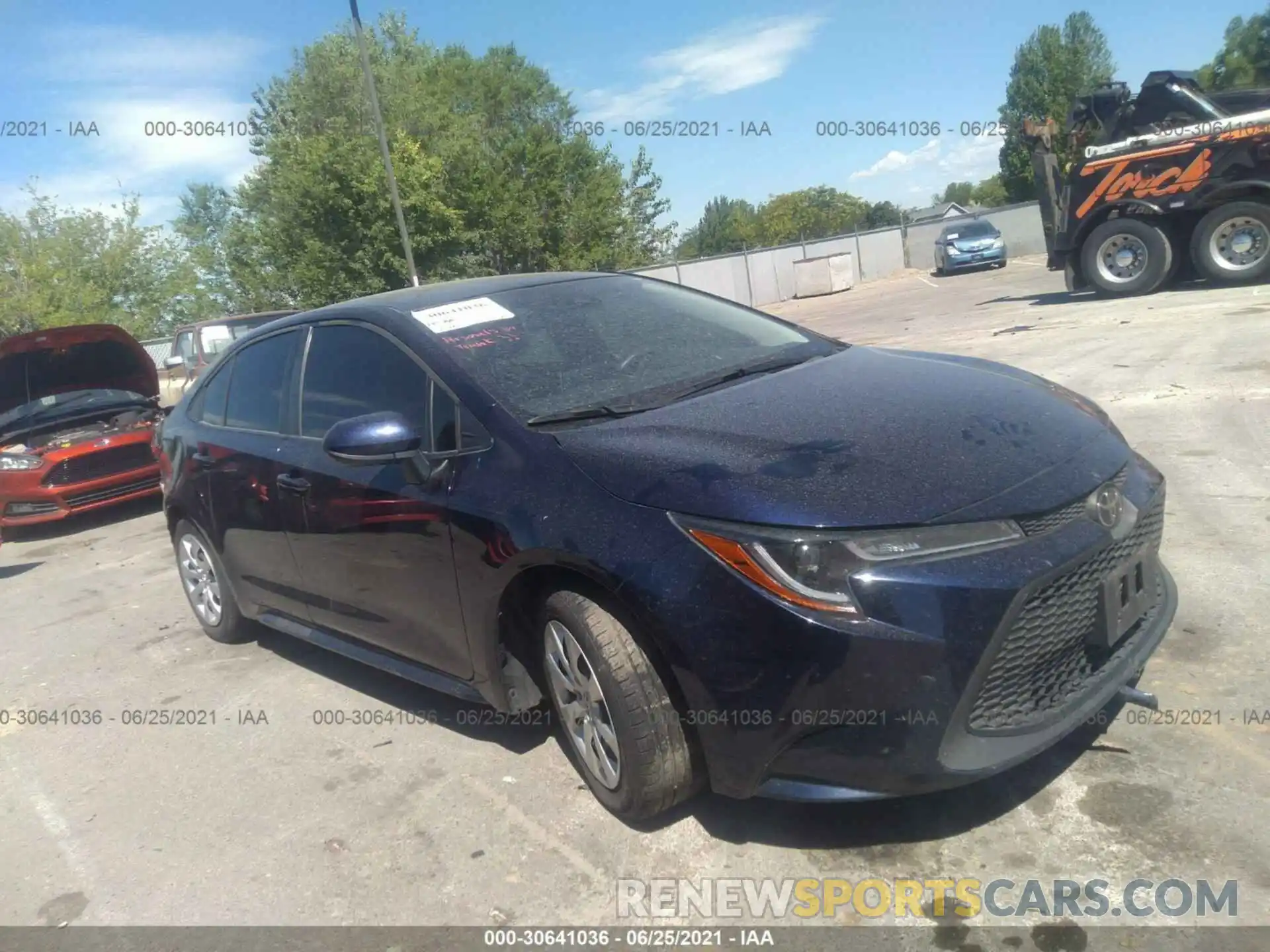 1 Photograph of a damaged car JTDEPRAE7LJ021359 TOYOTA COROLLA 2020