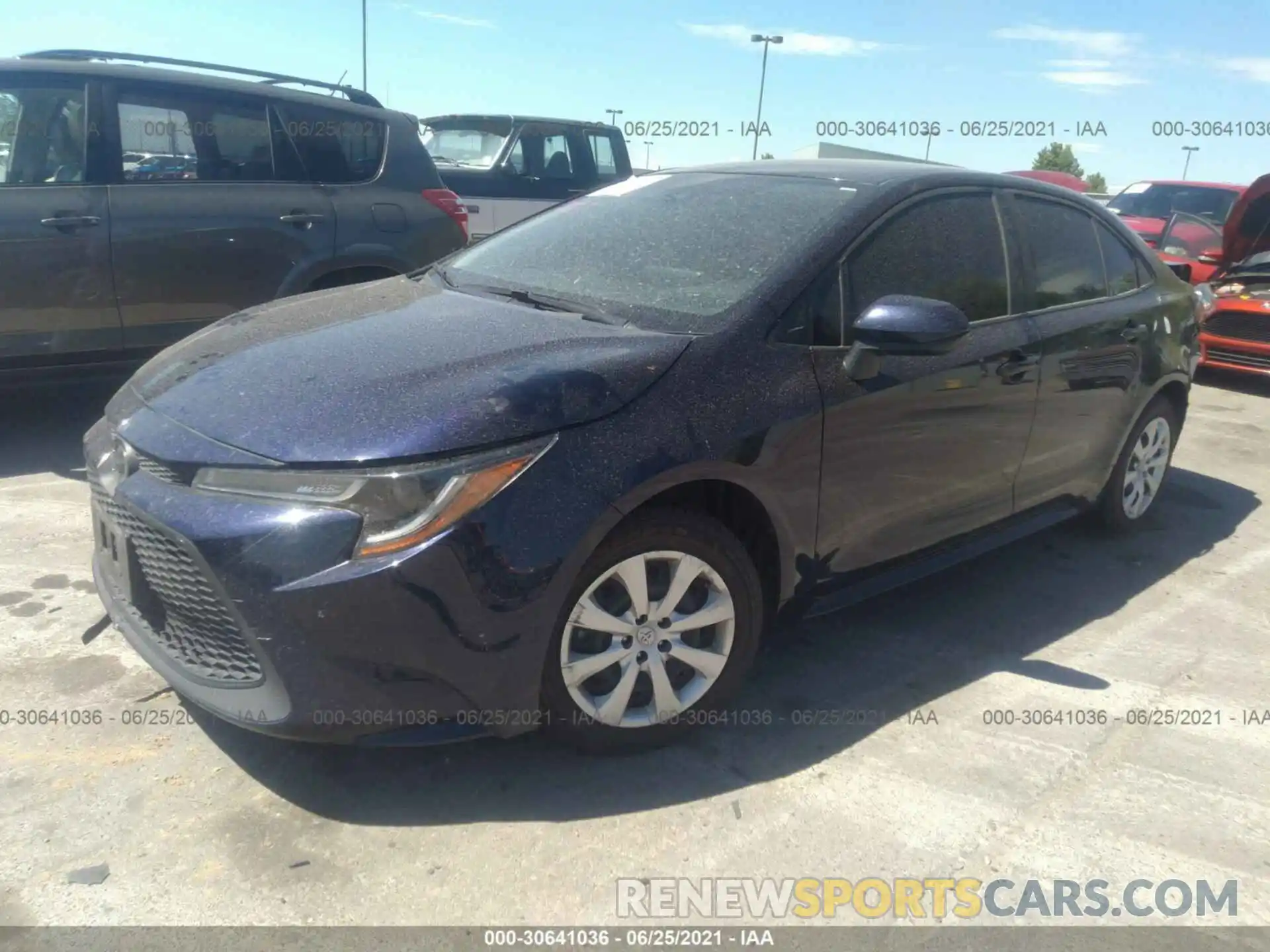 2 Photograph of a damaged car JTDEPRAE7LJ021359 TOYOTA COROLLA 2020