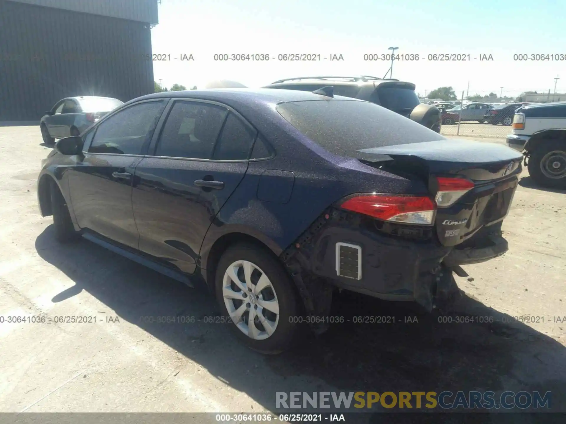 3 Photograph of a damaged car JTDEPRAE7LJ021359 TOYOTA COROLLA 2020