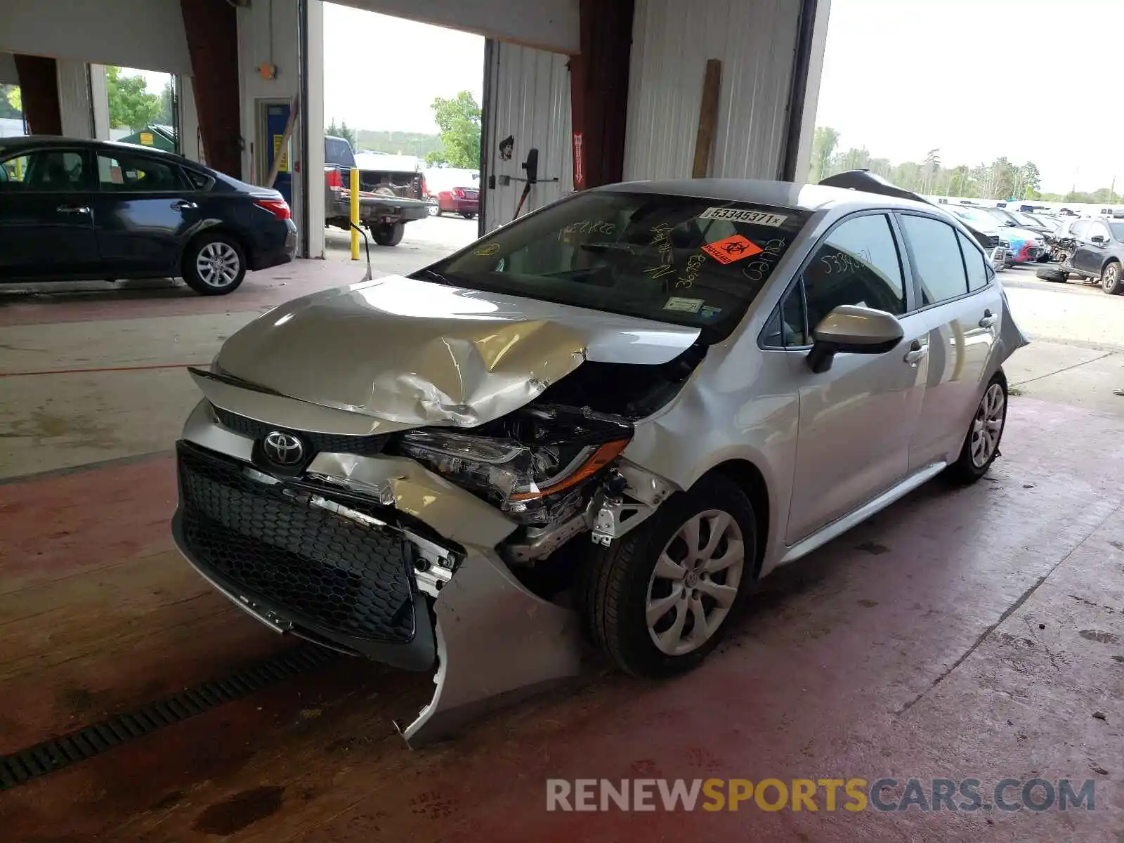 2 Photograph of a damaged car JTDEPRAE7LJ021782 TOYOTA COROLLA 2020