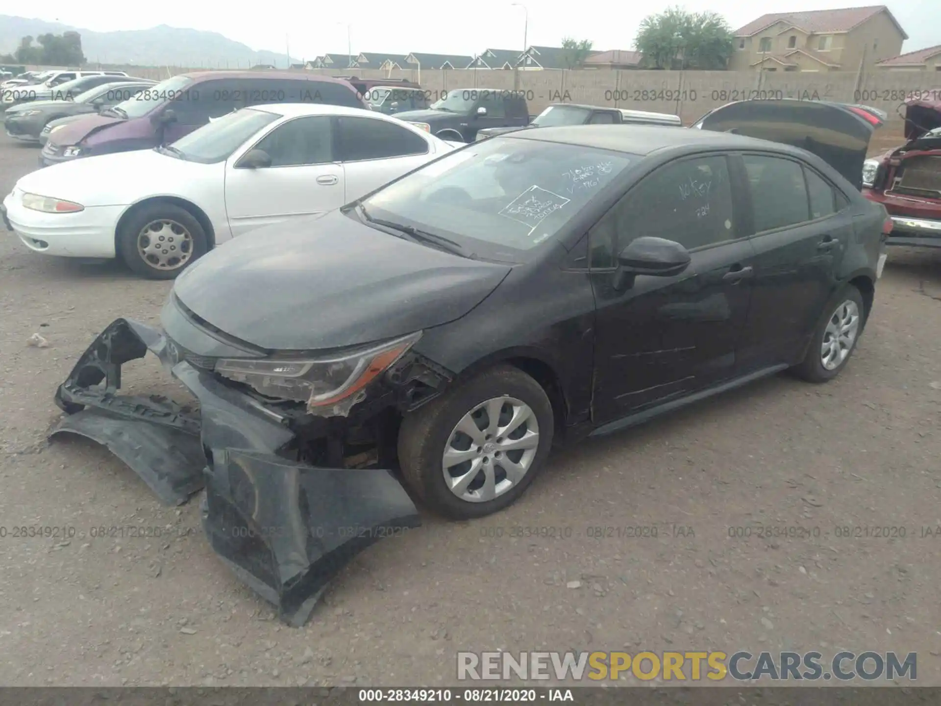 2 Photograph of a damaged car JTDEPRAE7LJ021961 TOYOTA COROLLA 2020