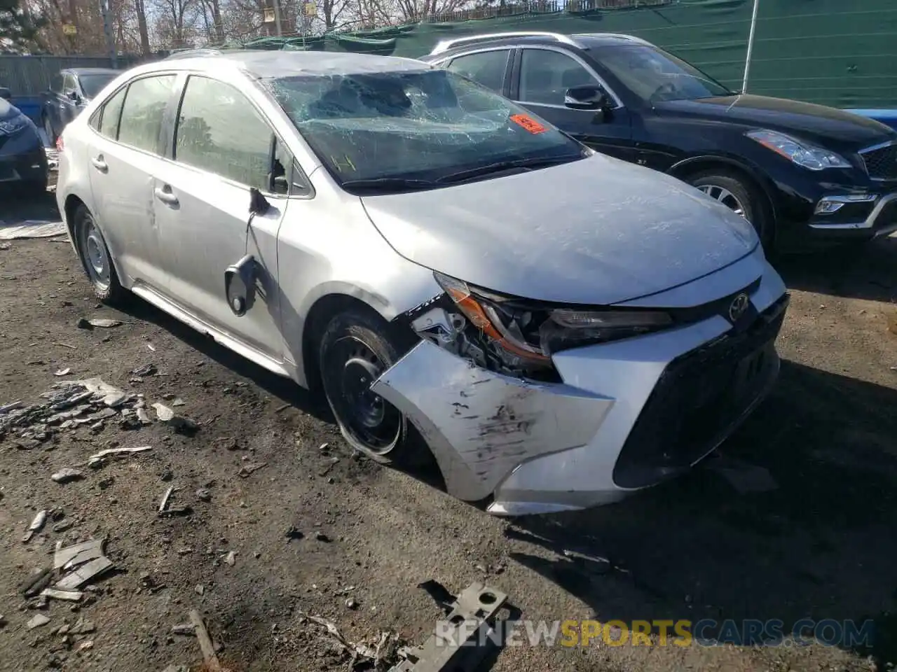 1 Photograph of a damaged car JTDEPRAE7LJ022740 TOYOTA COROLLA 2020