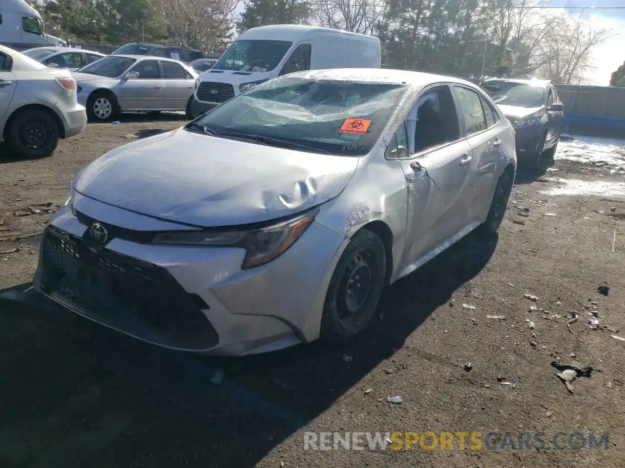 2 Photograph of a damaged car JTDEPRAE7LJ022740 TOYOTA COROLLA 2020