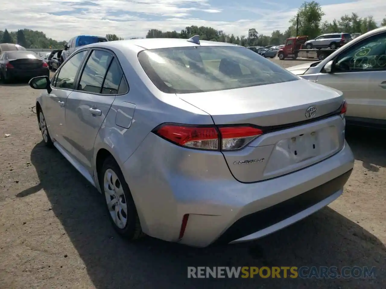 3 Photograph of a damaged car JTDEPRAE7LJ022799 TOYOTA COROLLA 2020