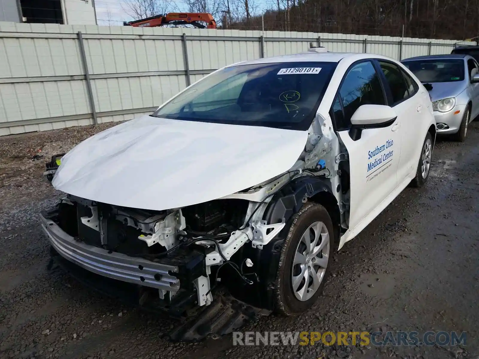 2 Photograph of a damaged car JTDEPRAE7LJ023483 TOYOTA COROLLA 2020