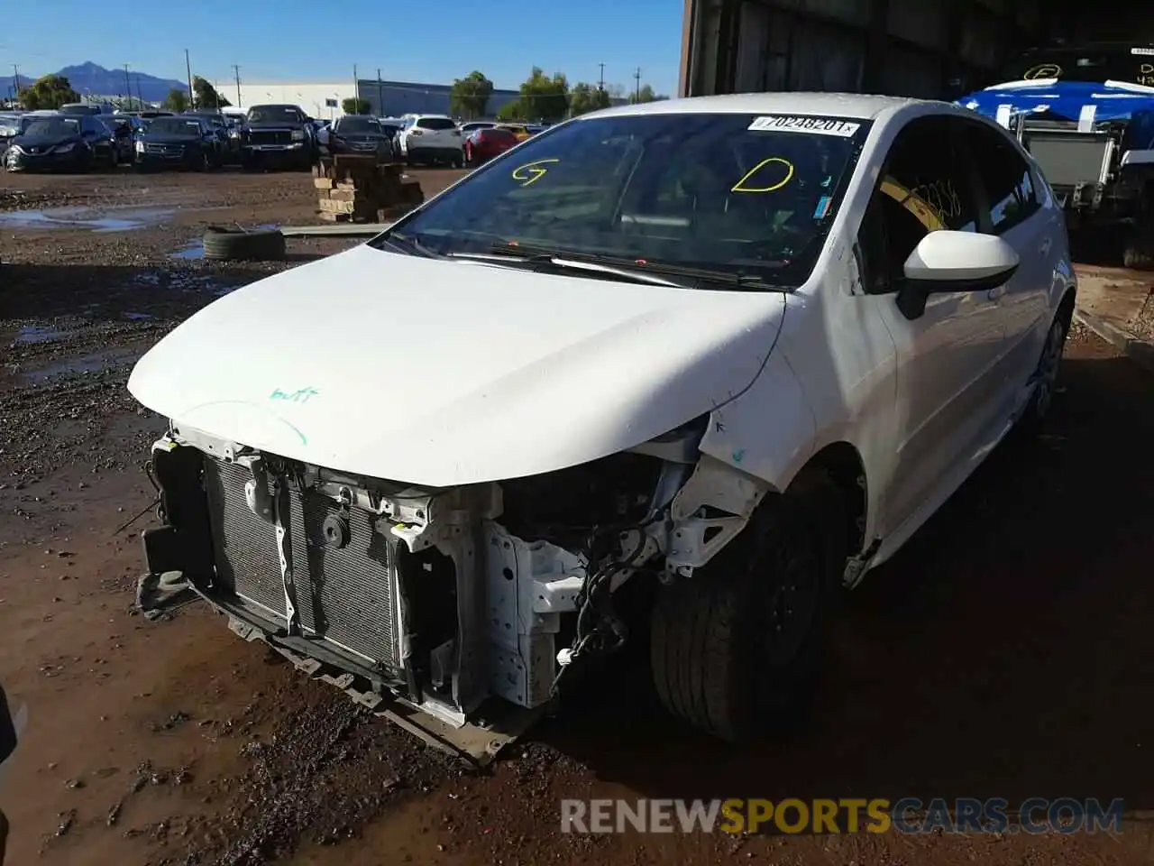 2 Photograph of a damaged car JTDEPRAE7LJ024021 TOYOTA COROLLA 2020