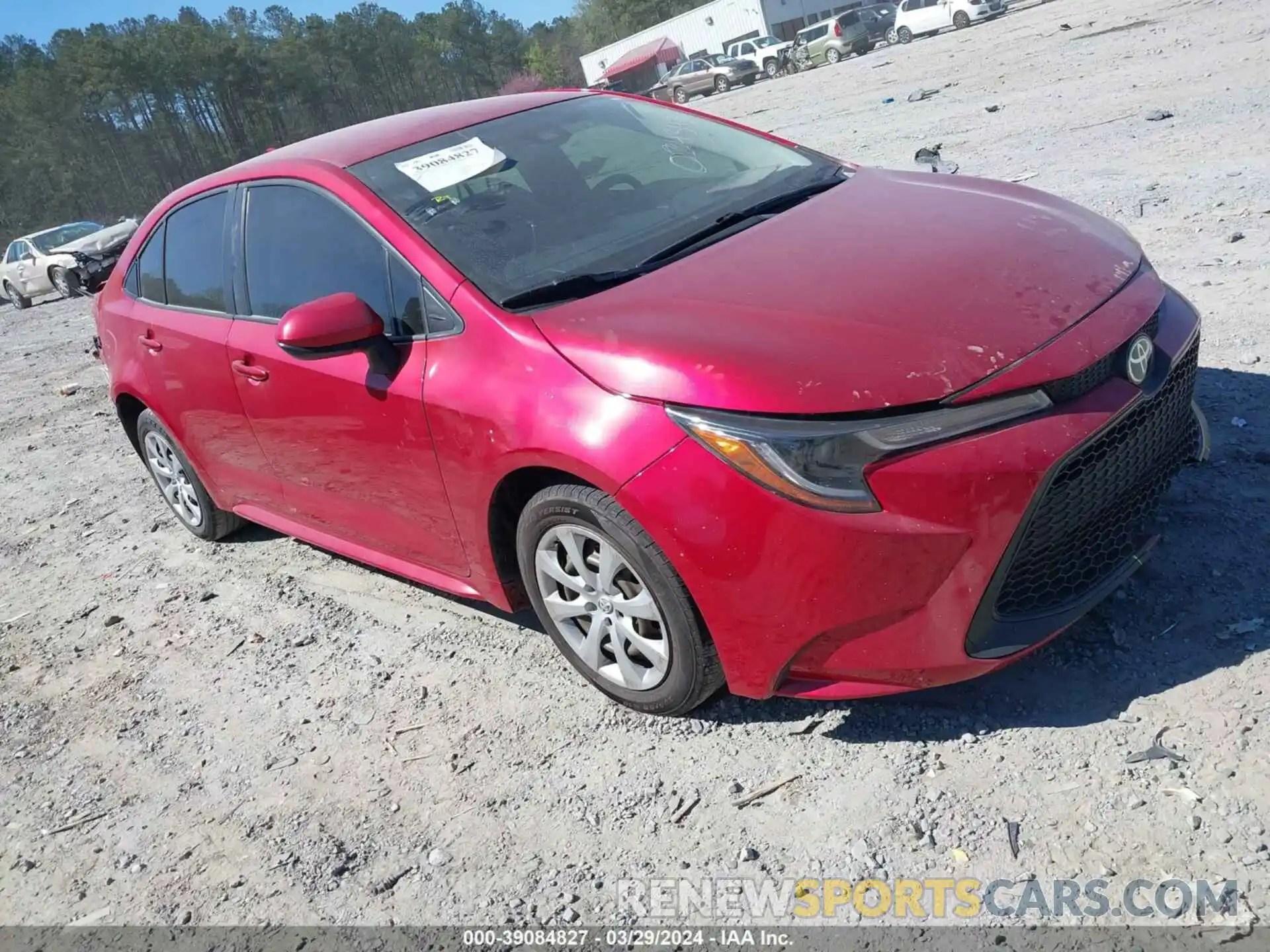 1 Photograph of a damaged car JTDEPRAE7LJ024343 TOYOTA COROLLA 2020