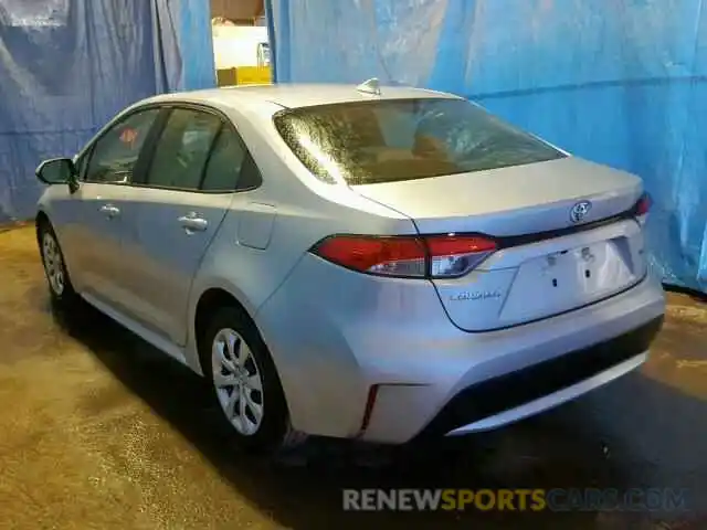 3 Photograph of a damaged car JTDEPRAE7LJ025721 TOYOTA COROLLA 2020