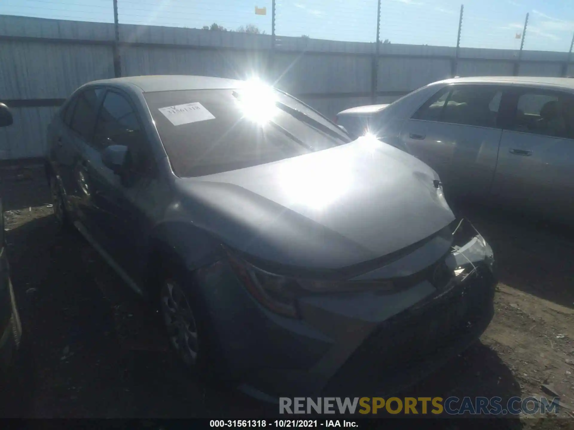 1 Photograph of a damaged car JTDEPRAE7LJ025864 TOYOTA COROLLA 2020