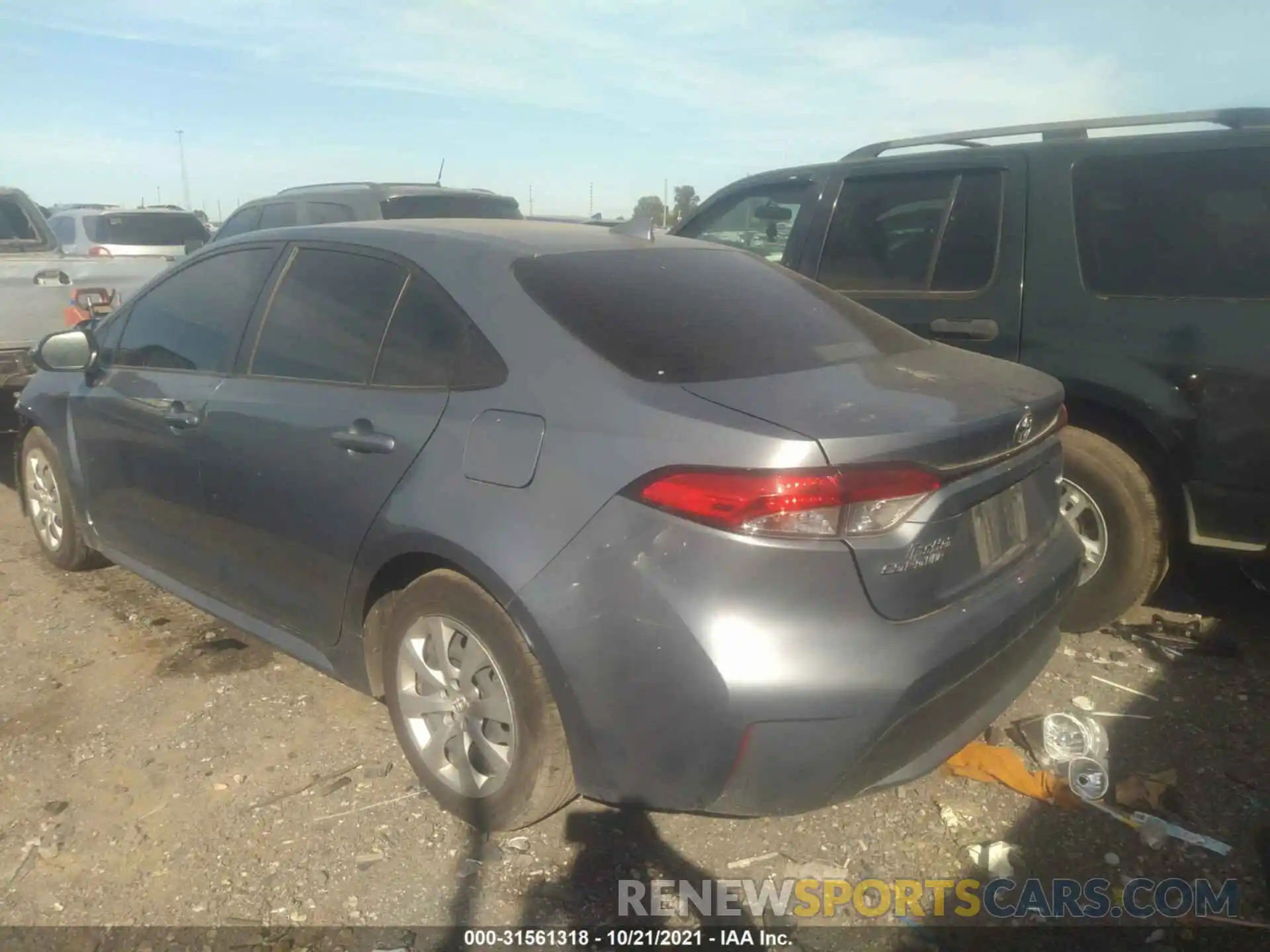 3 Photograph of a damaged car JTDEPRAE7LJ025864 TOYOTA COROLLA 2020