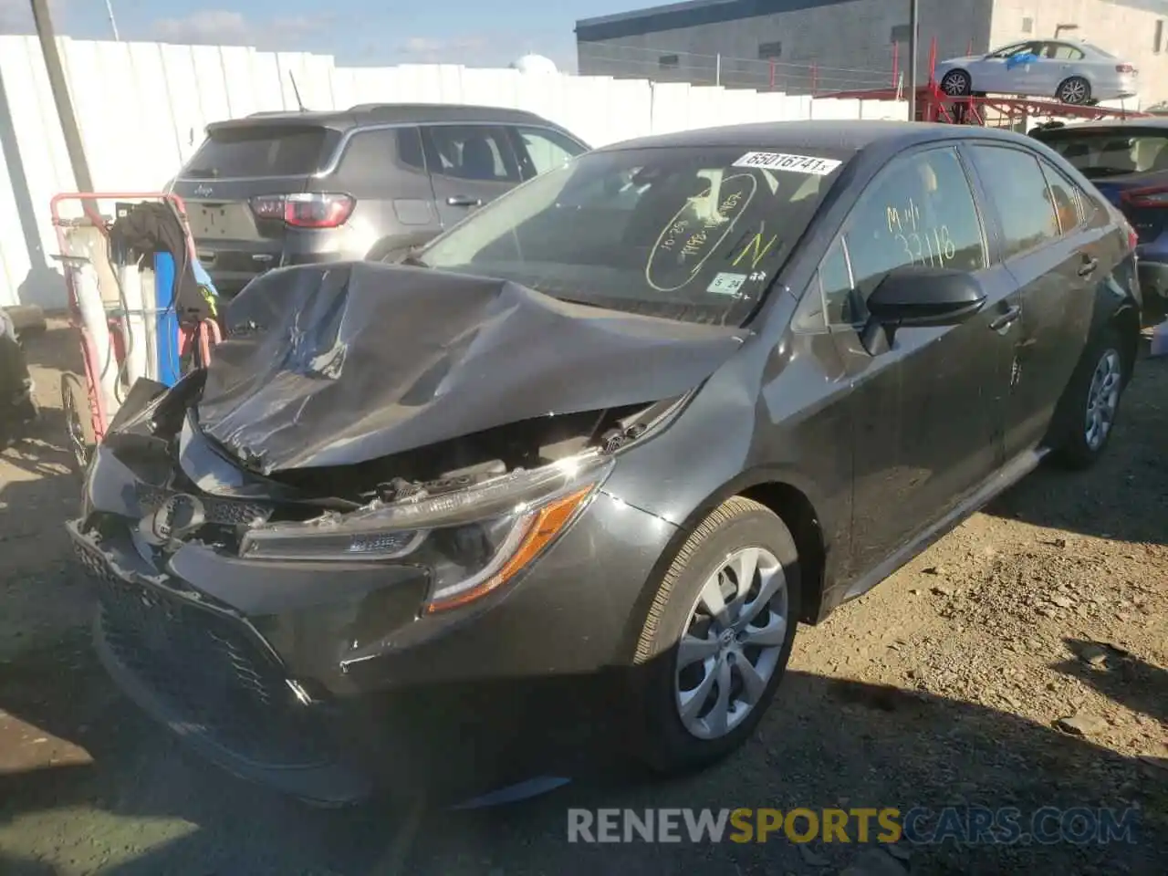 2 Photograph of a damaged car JTDEPRAE7LJ025962 TOYOTA COROLLA 2020