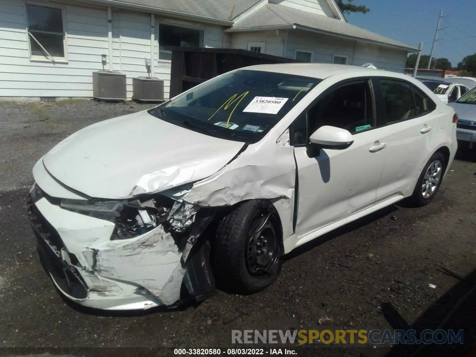 2 Photograph of a damaged car JTDEPRAE7LJ026187 TOYOTA COROLLA 2020