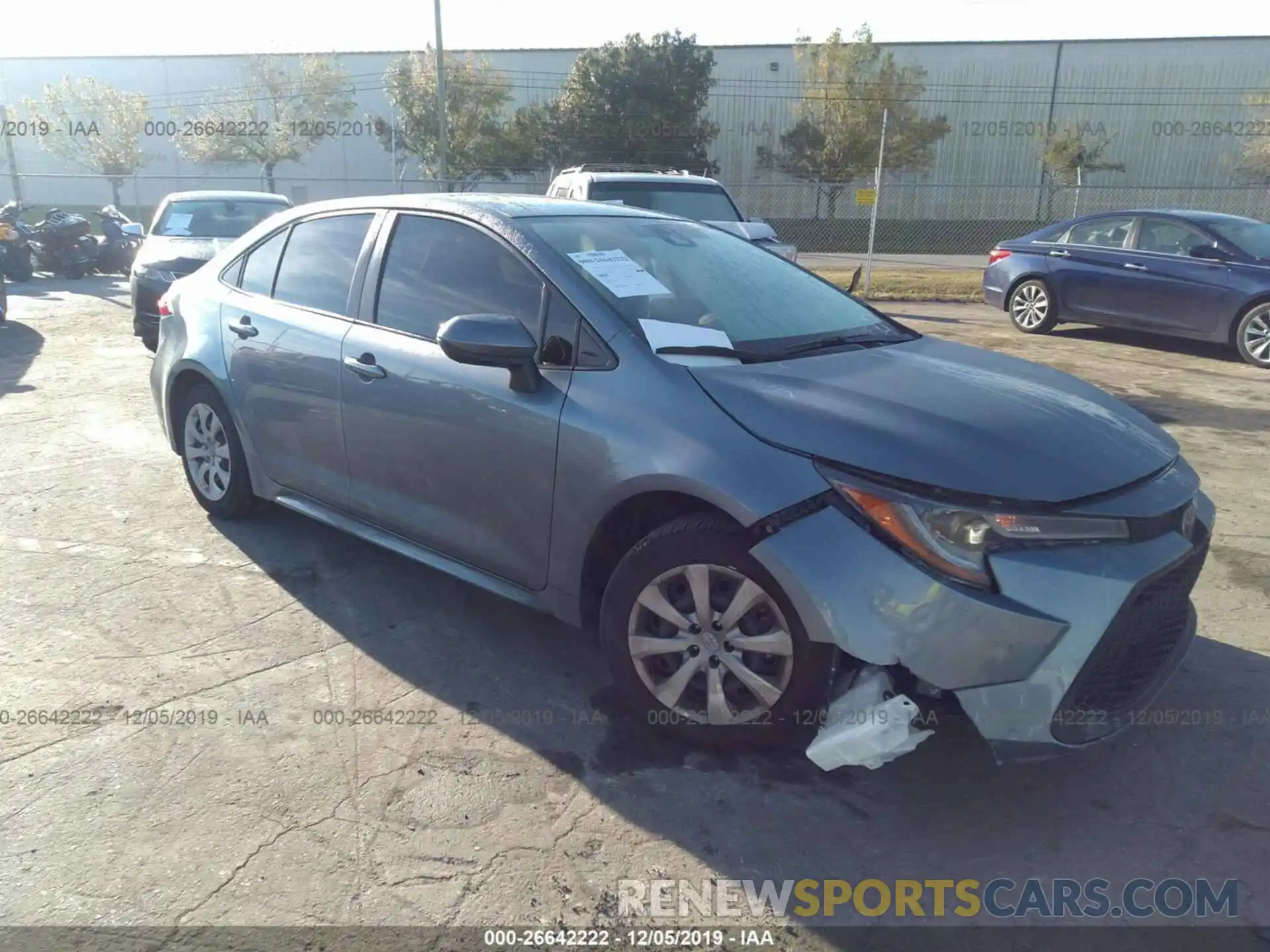 1 Photograph of a damaged car JTDEPRAE7LJ026254 TOYOTA COROLLA 2020