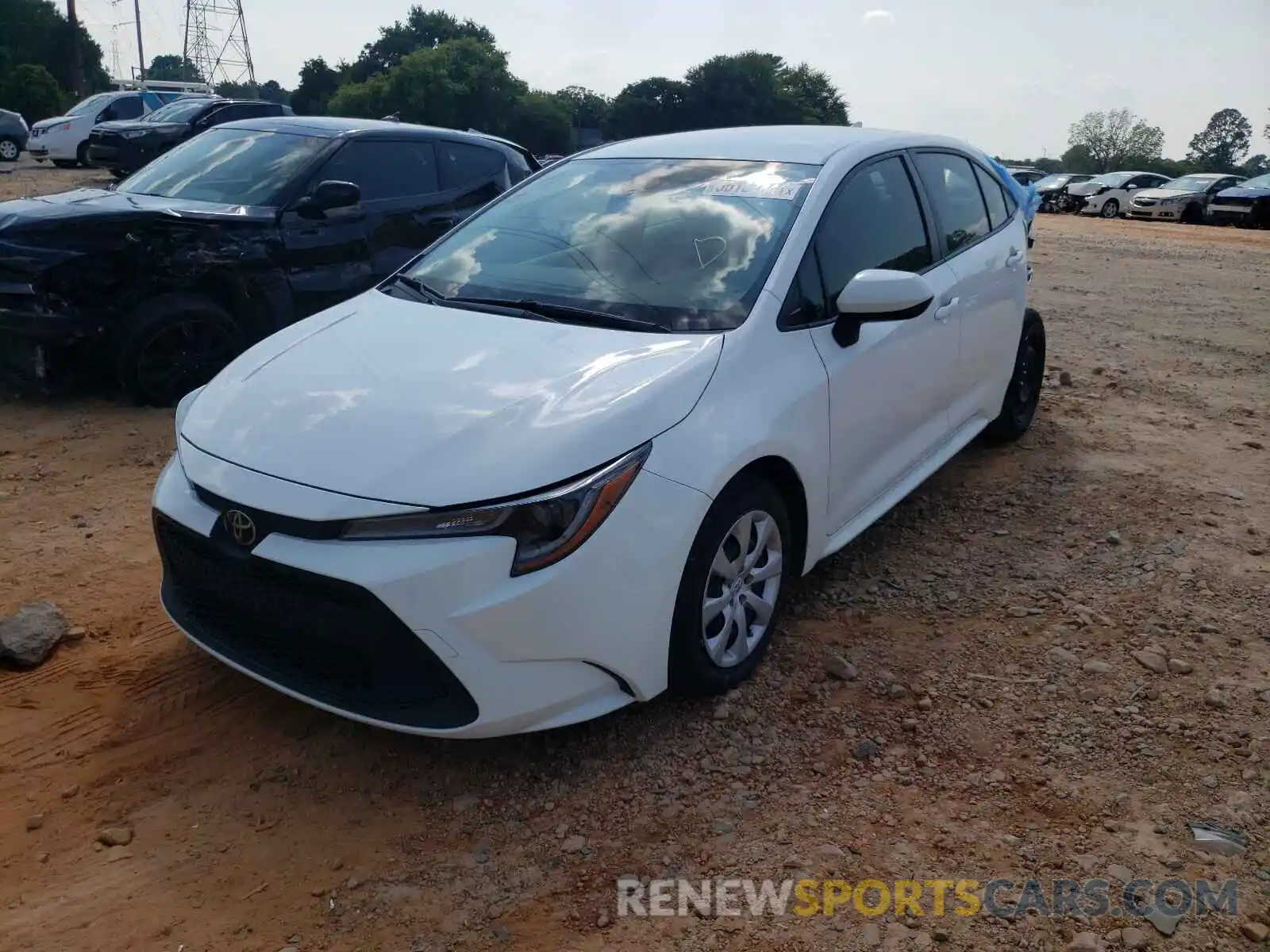 2 Photograph of a damaged car JTDEPRAE7LJ028800 TOYOTA COROLLA 2020