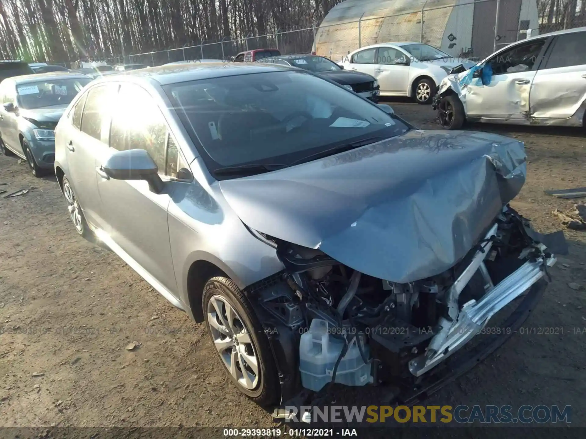 1 Photograph of a damaged car JTDEPRAE7LJ029235 TOYOTA COROLLA 2020