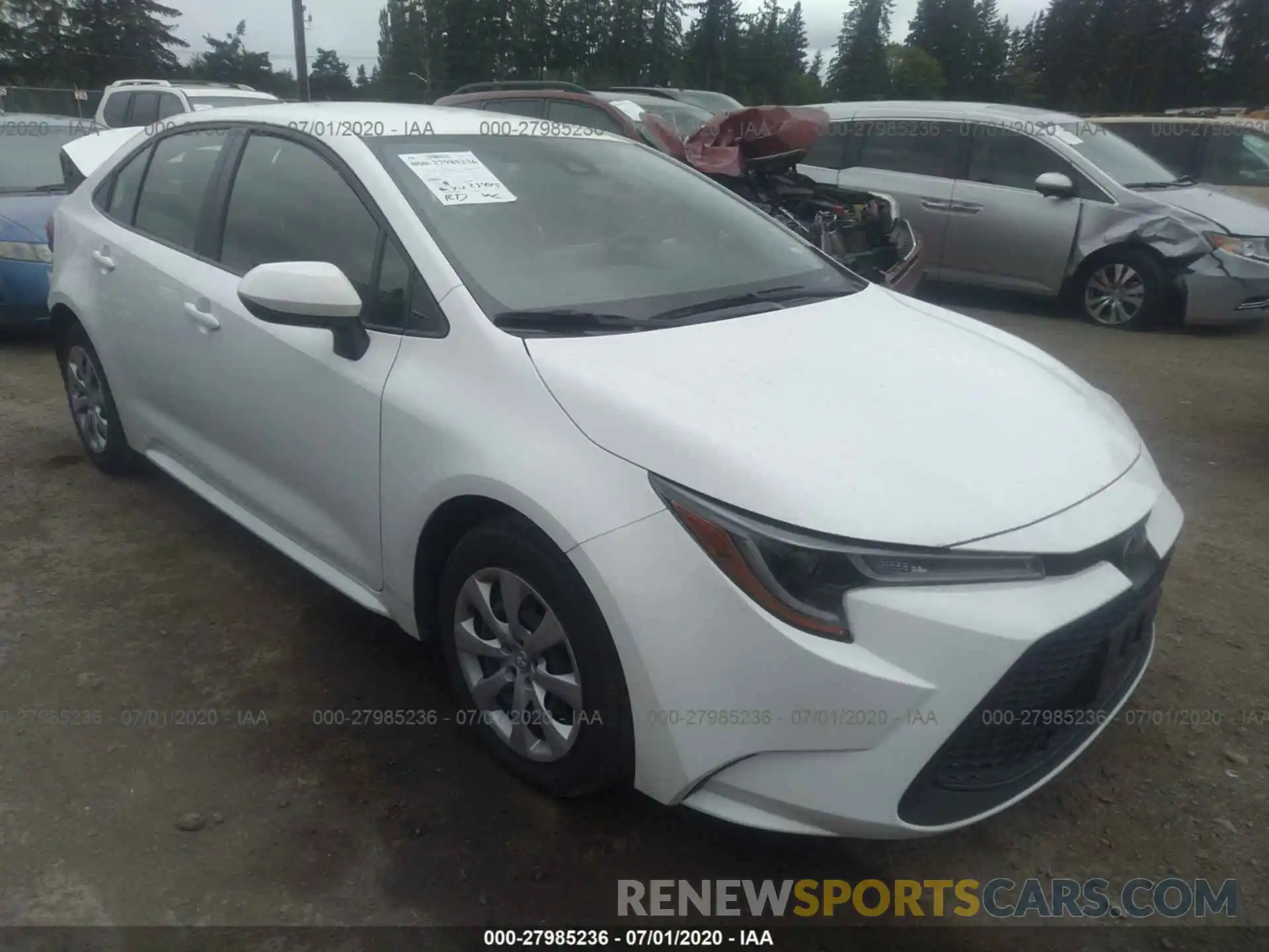 1 Photograph of a damaged car JTDEPRAE7LJ029283 TOYOTA COROLLA 2020