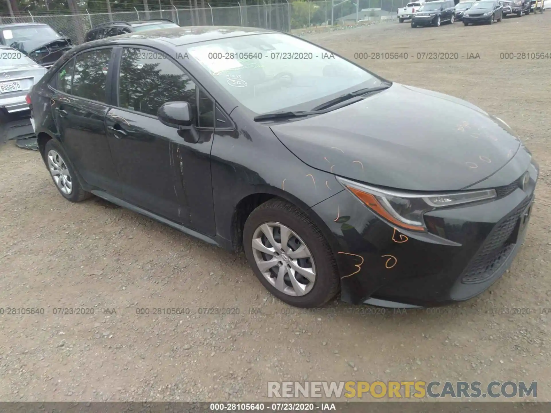 1 Photograph of a damaged car JTDEPRAE7LJ030398 TOYOTA COROLLA 2020