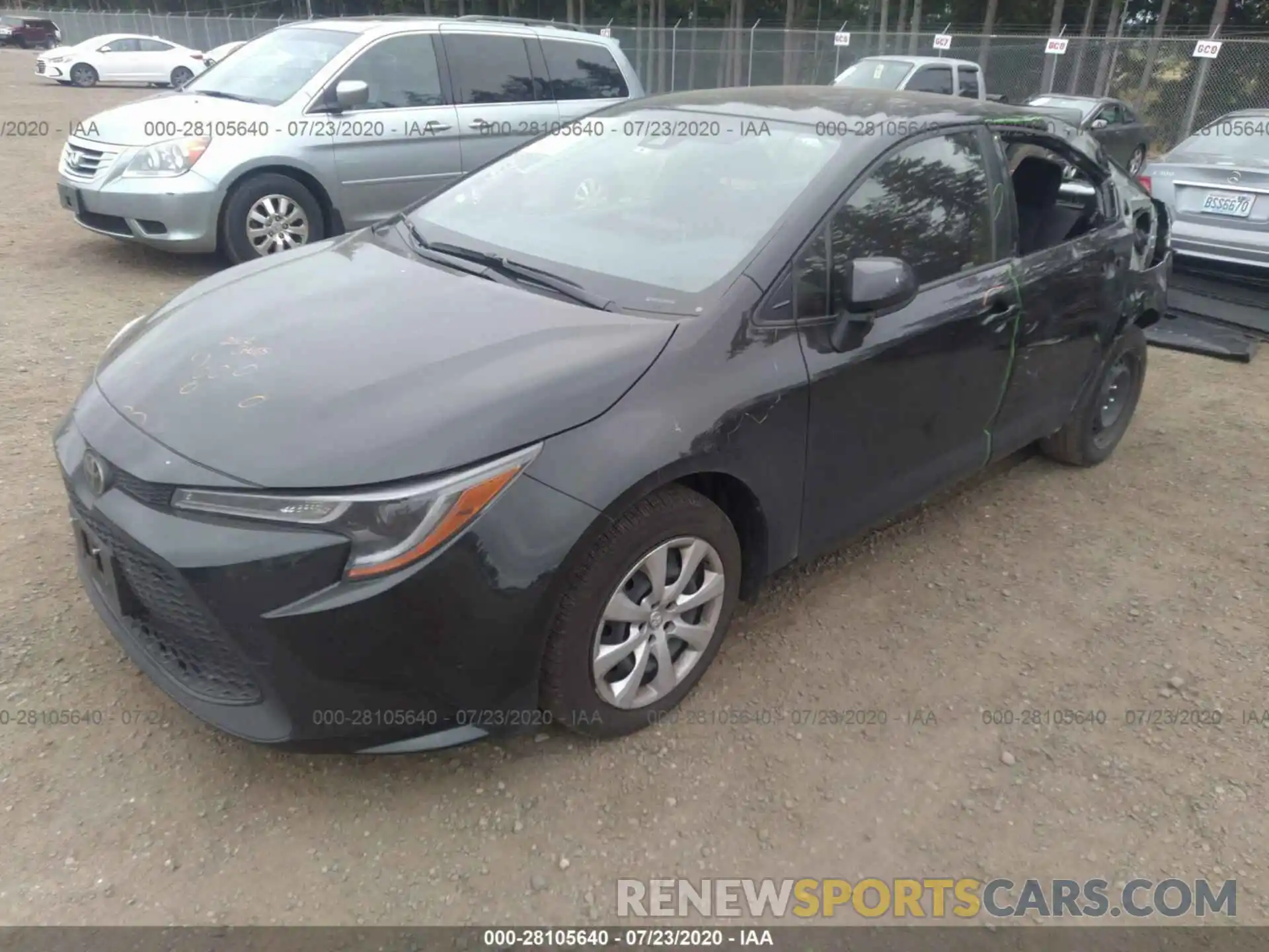 2 Photograph of a damaged car JTDEPRAE7LJ030398 TOYOTA COROLLA 2020