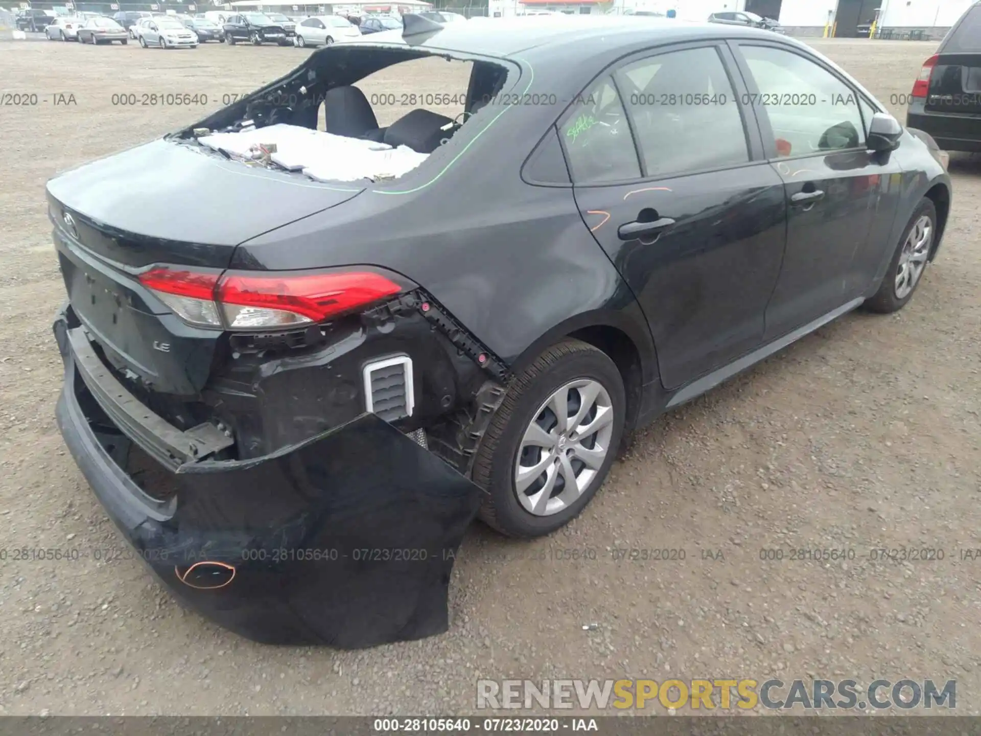 4 Photograph of a damaged car JTDEPRAE7LJ030398 TOYOTA COROLLA 2020