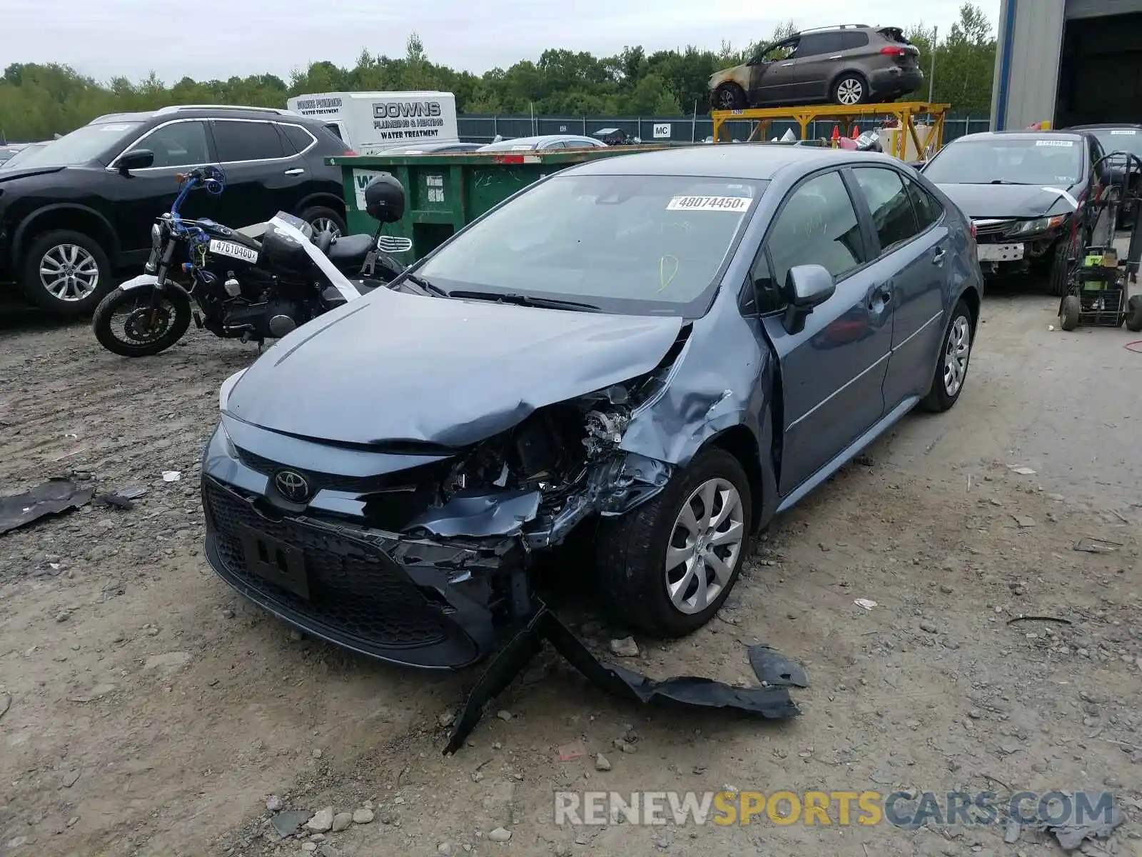 2 Photograph of a damaged car JTDEPRAE7LJ030580 TOYOTA COROLLA 2020