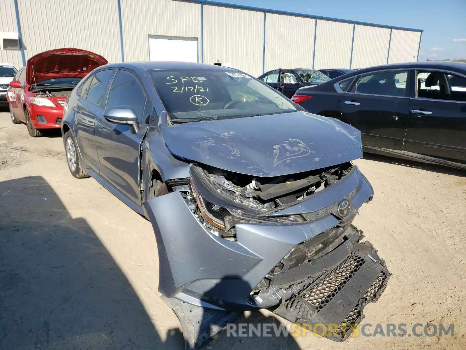 1 Photograph of a damaged car JTDEPRAE7LJ030708 TOYOTA COROLLA 2020