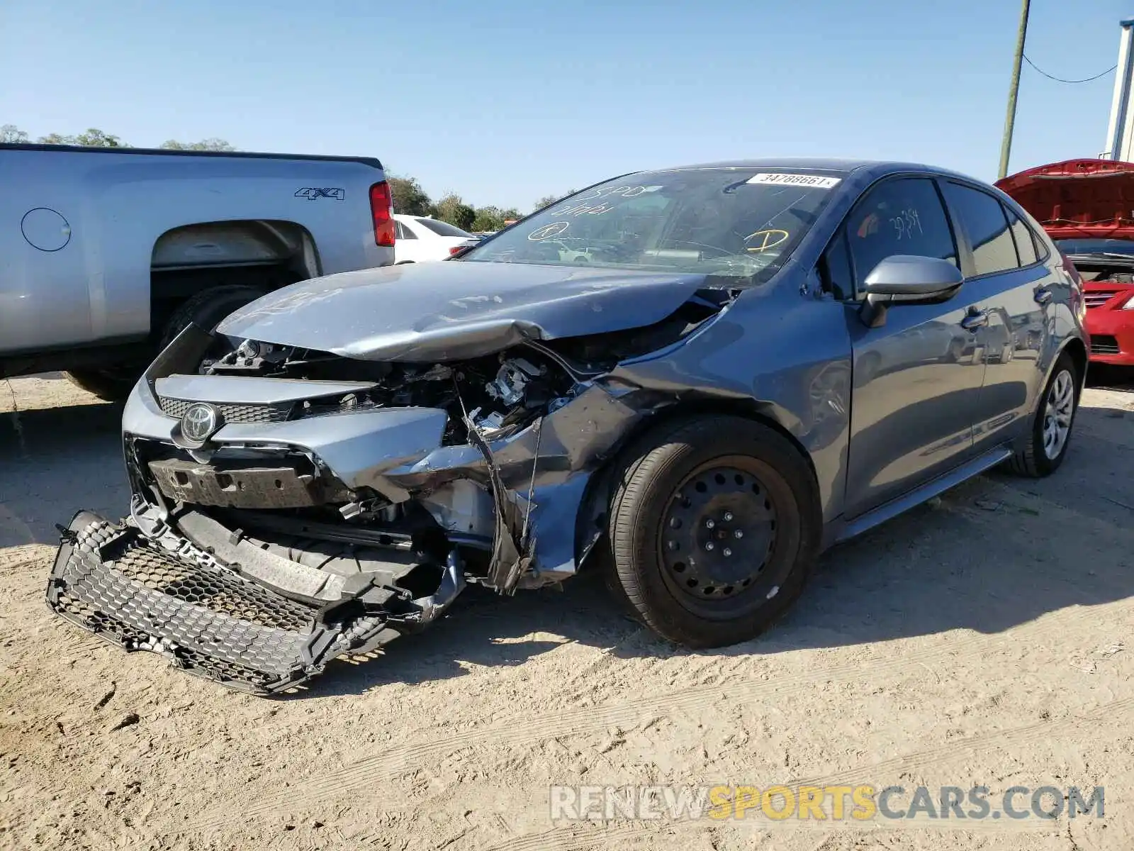 2 Photograph of a damaged car JTDEPRAE7LJ030708 TOYOTA COROLLA 2020