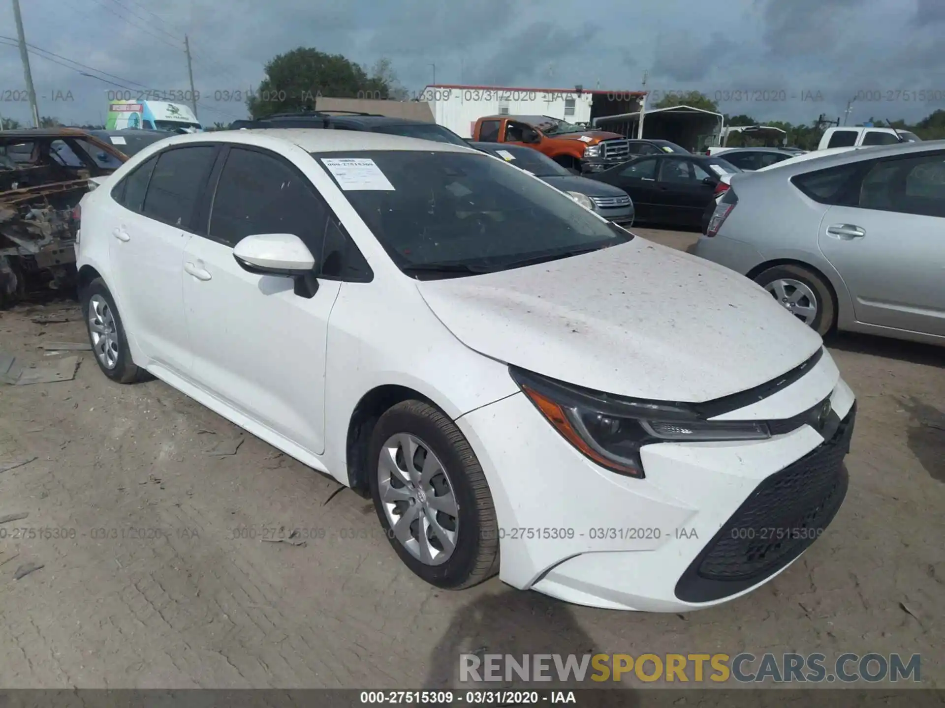 1 Photograph of a damaged car JTDEPRAE7LJ030773 TOYOTA COROLLA 2020