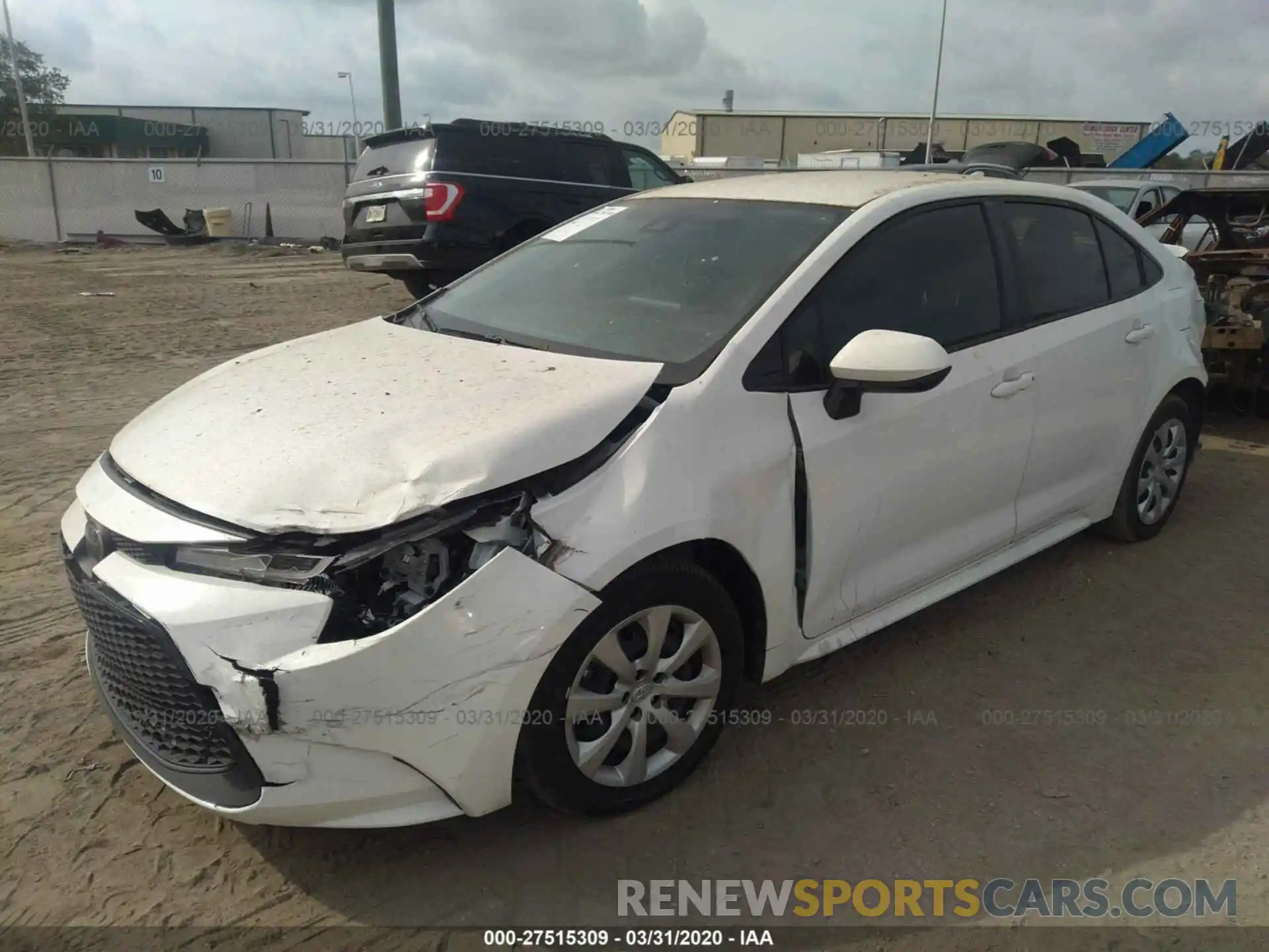 2 Photograph of a damaged car JTDEPRAE7LJ030773 TOYOTA COROLLA 2020