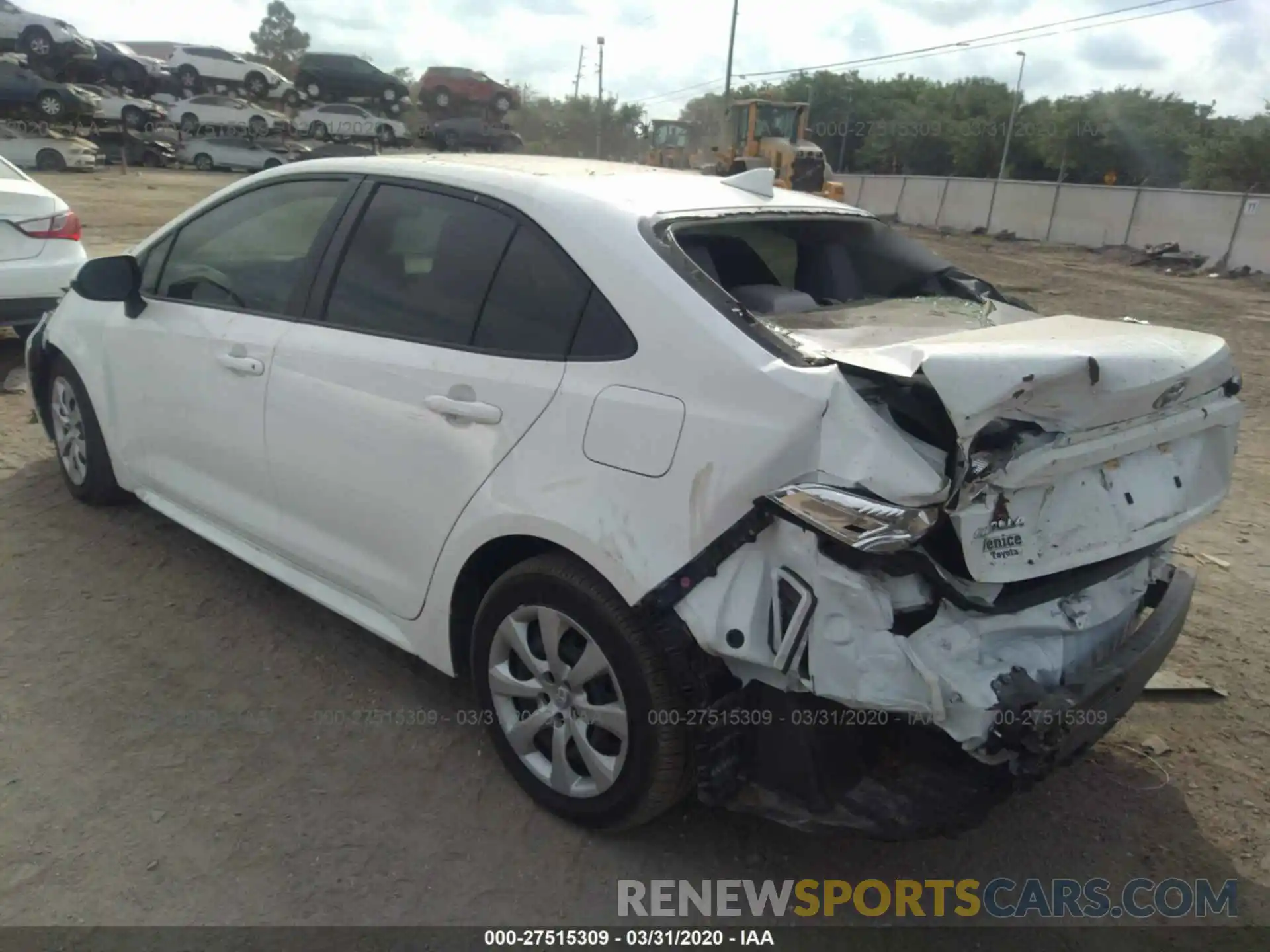 3 Photograph of a damaged car JTDEPRAE7LJ030773 TOYOTA COROLLA 2020