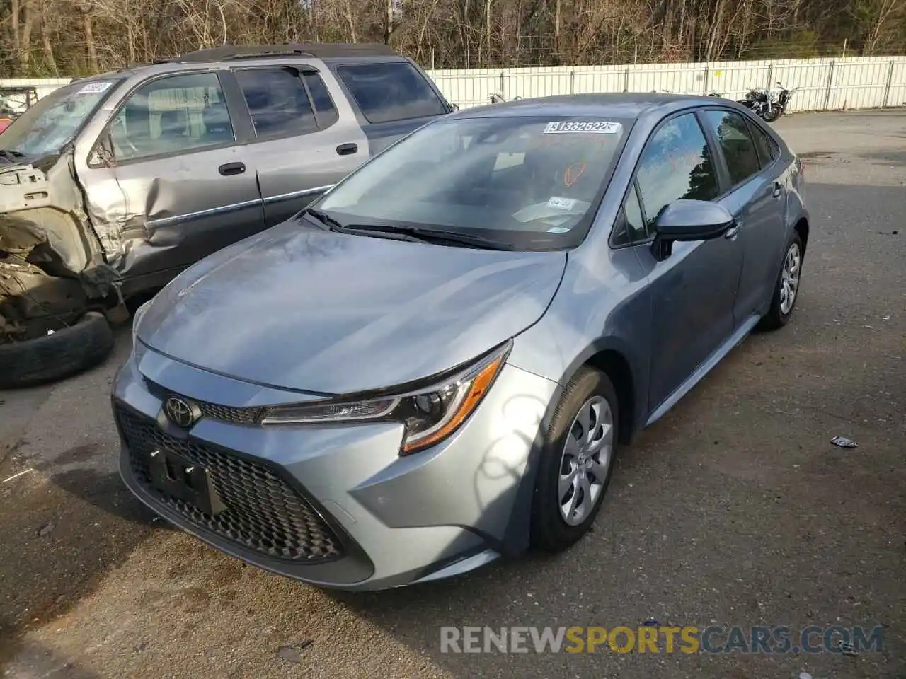 2 Photograph of a damaged car JTDEPRAE7LJ032099 TOYOTA COROLLA 2020