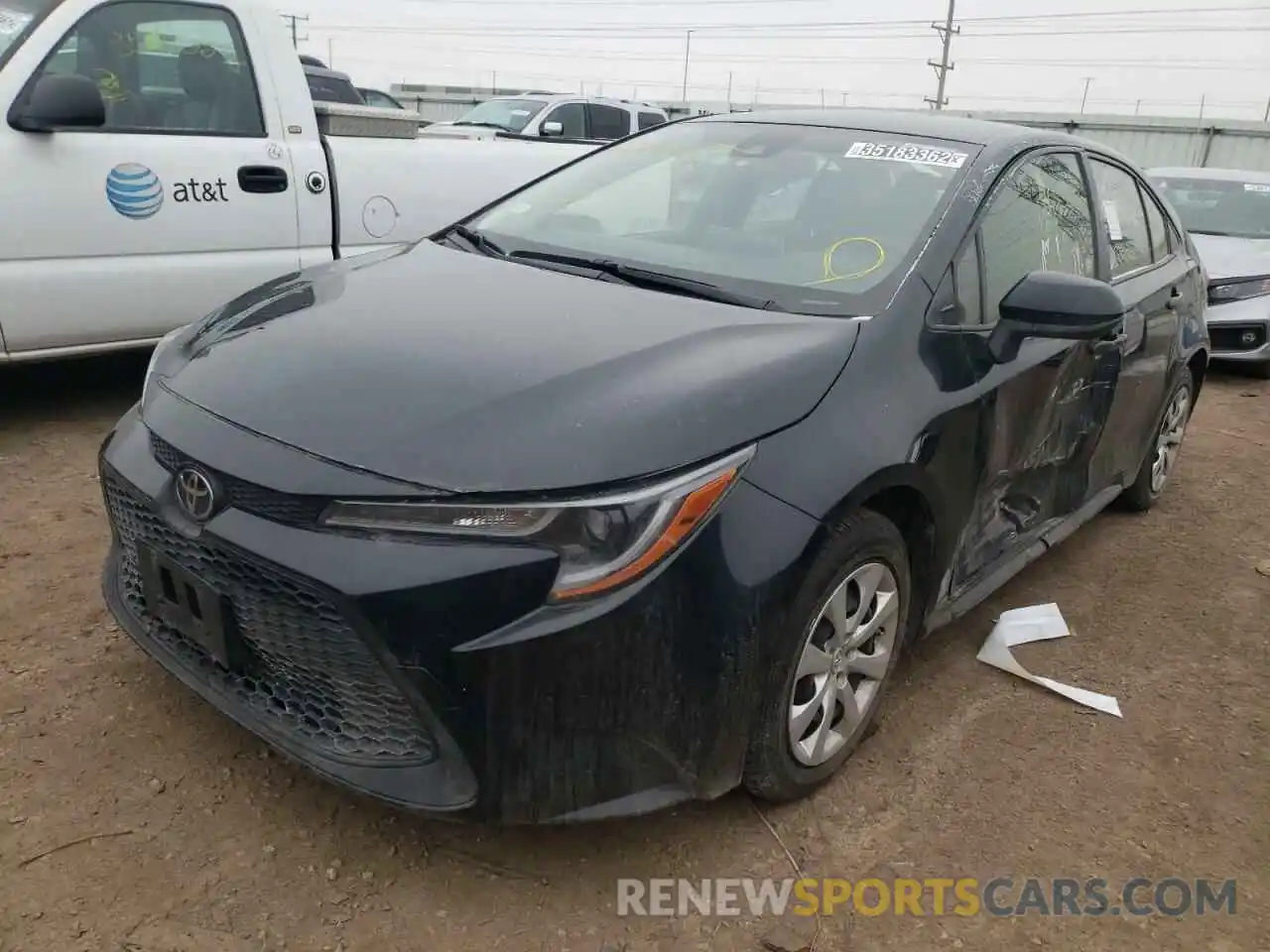 2 Photograph of a damaged car JTDEPRAE7LJ032281 TOYOTA COROLLA 2020