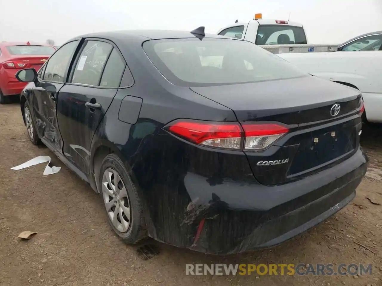 3 Photograph of a damaged car JTDEPRAE7LJ032281 TOYOTA COROLLA 2020