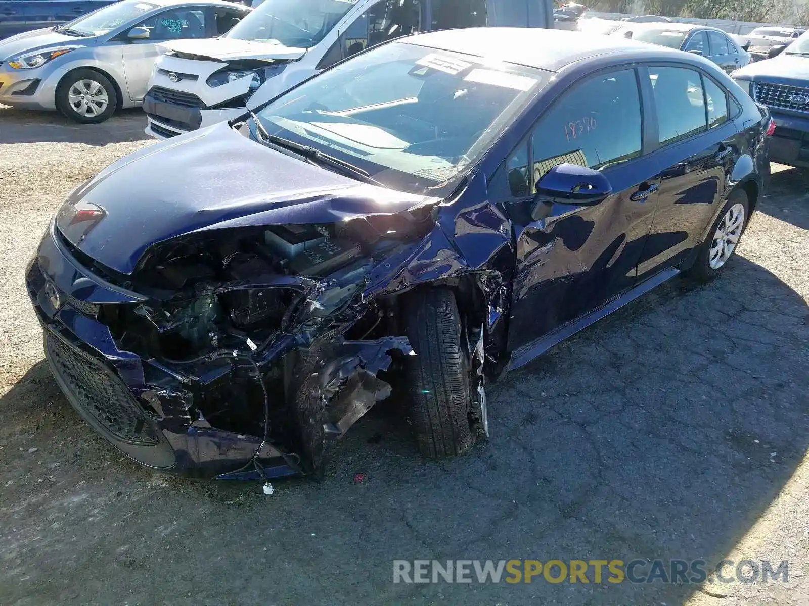 2 Photograph of a damaged car JTDEPRAE7LJ032622 TOYOTA COROLLA 2020